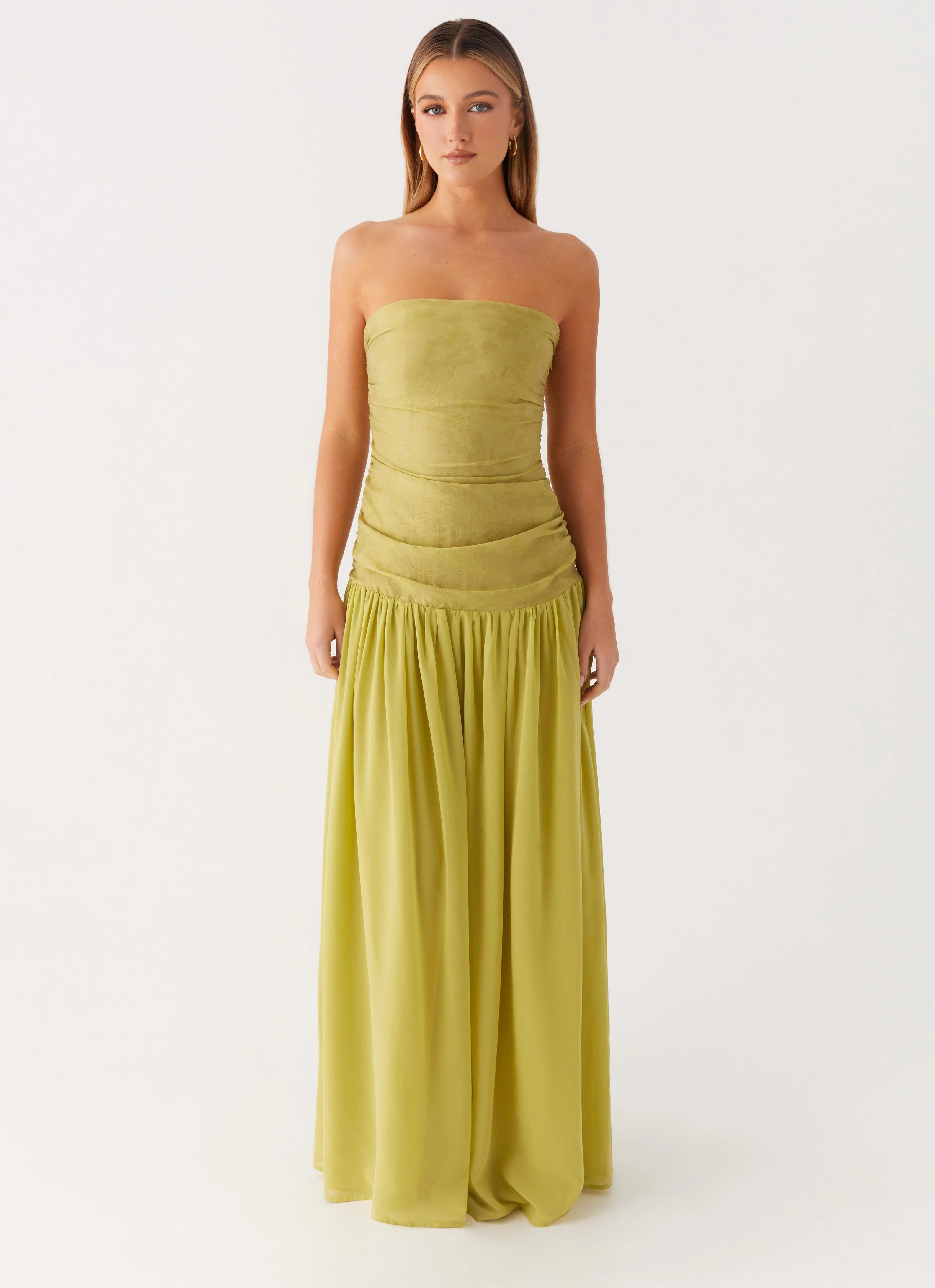 Subtle Look Dreamer Maxi Dress - Lime Zest