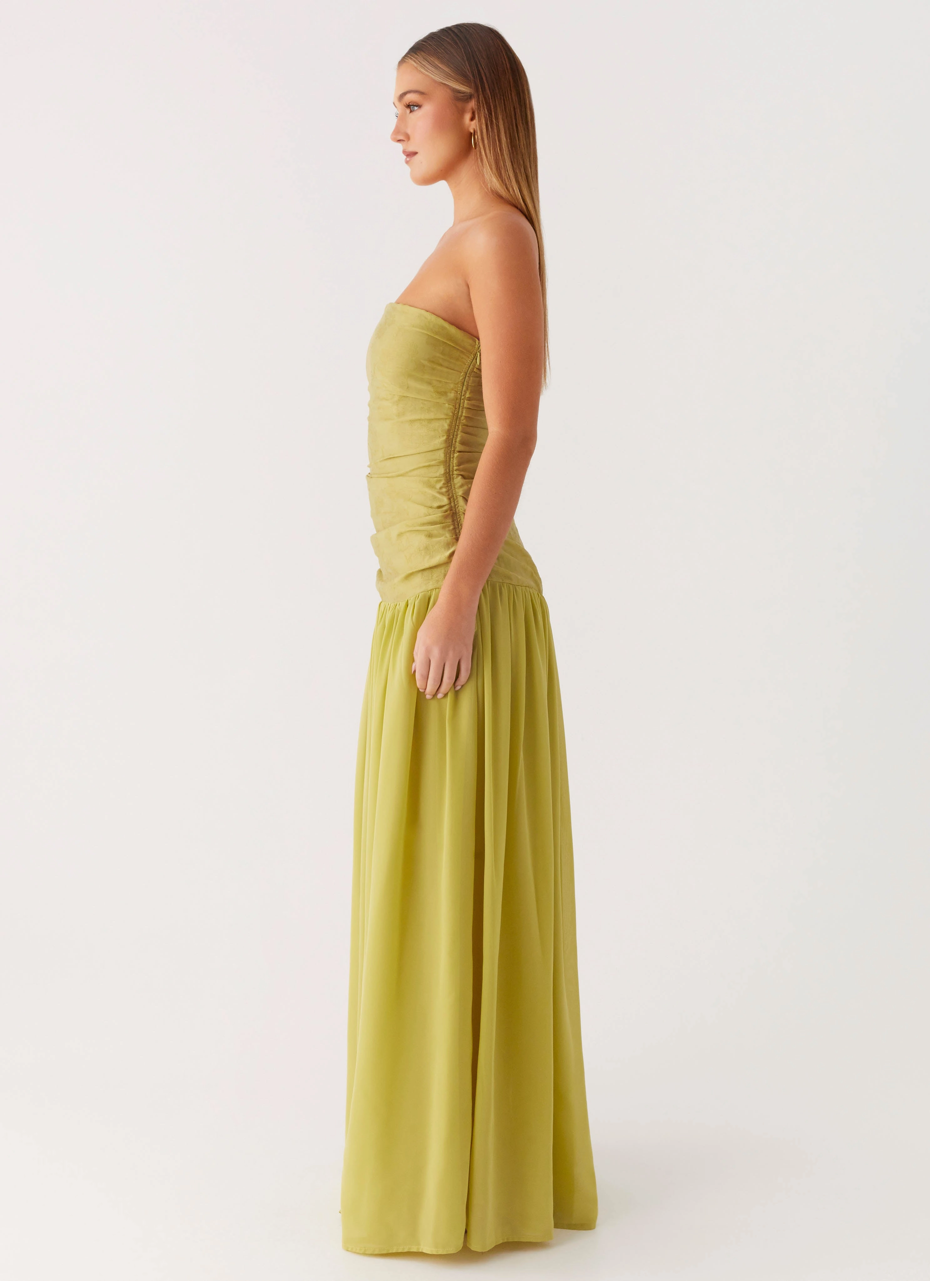 Sleek Movement Dreamer Maxi Dress - Lime Zest