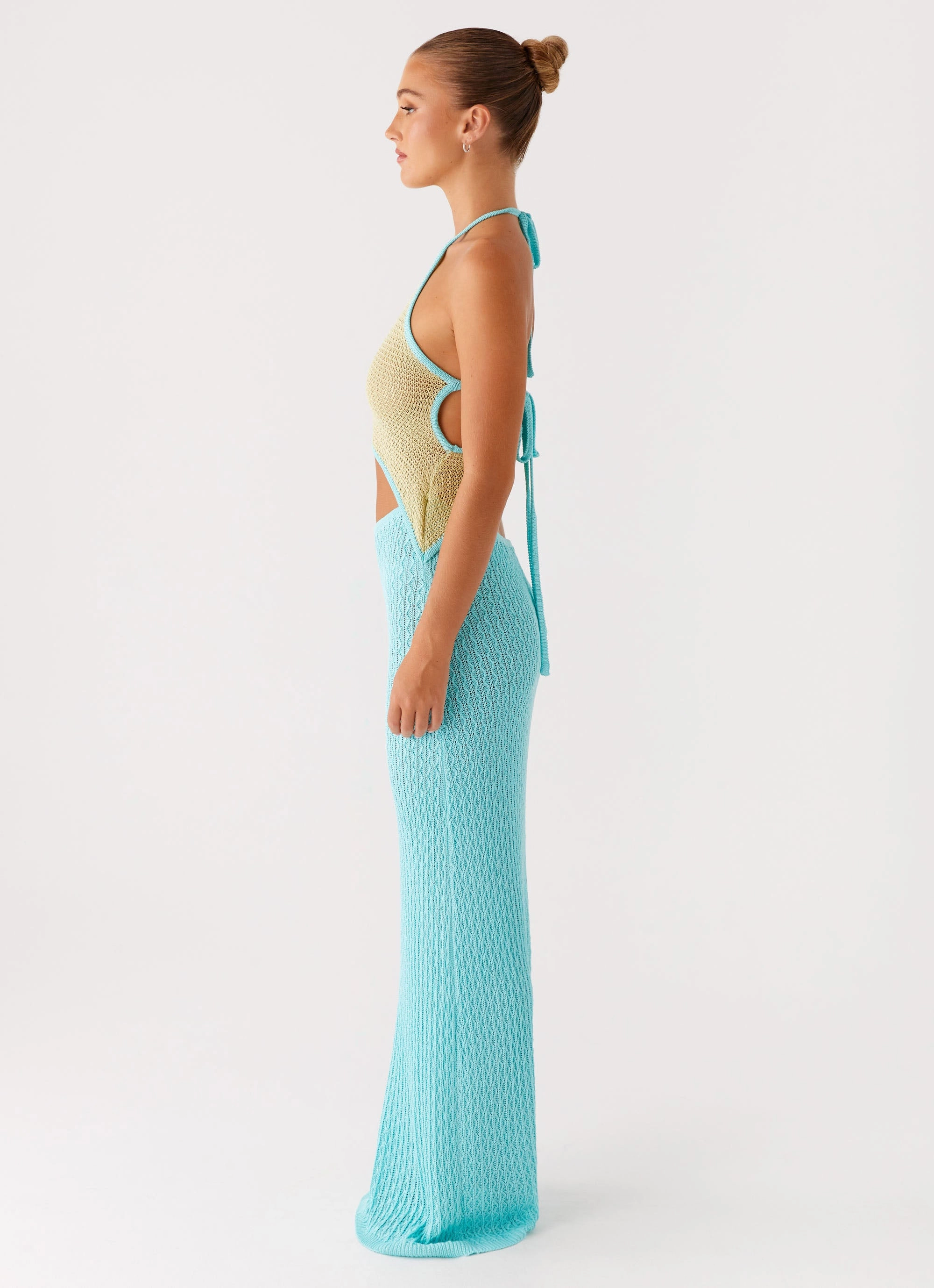 Alexia Knit Maxi Dress - Multi Edgy style Functional Pocket