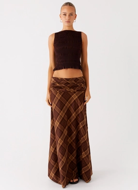 Karolina Maxi Skirt - Plaid UltraSoftLining Chafe-Free Fit