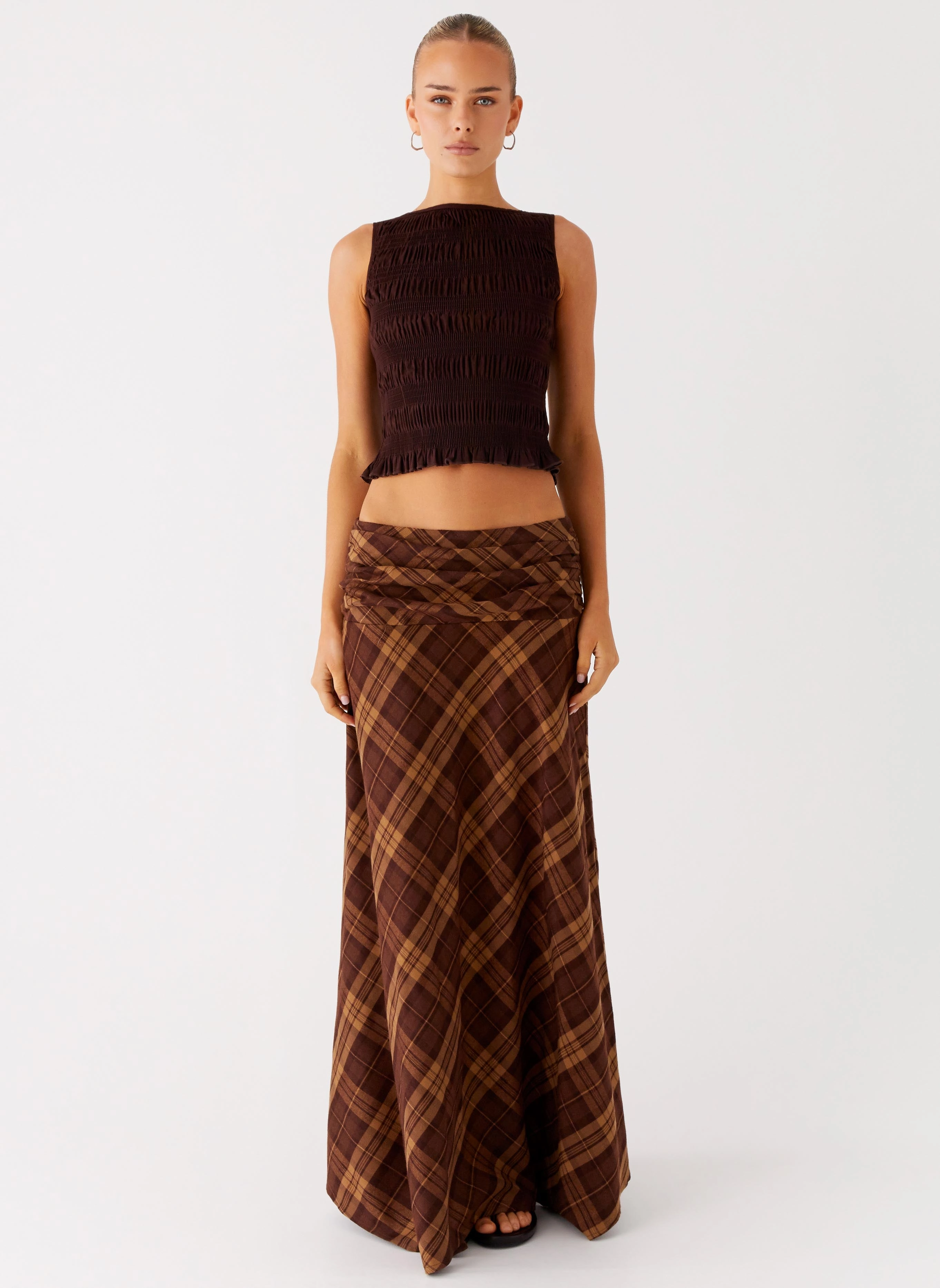 Karolina Maxi Skirt - Plaid UltraSoftLining Chafe-Free Fit