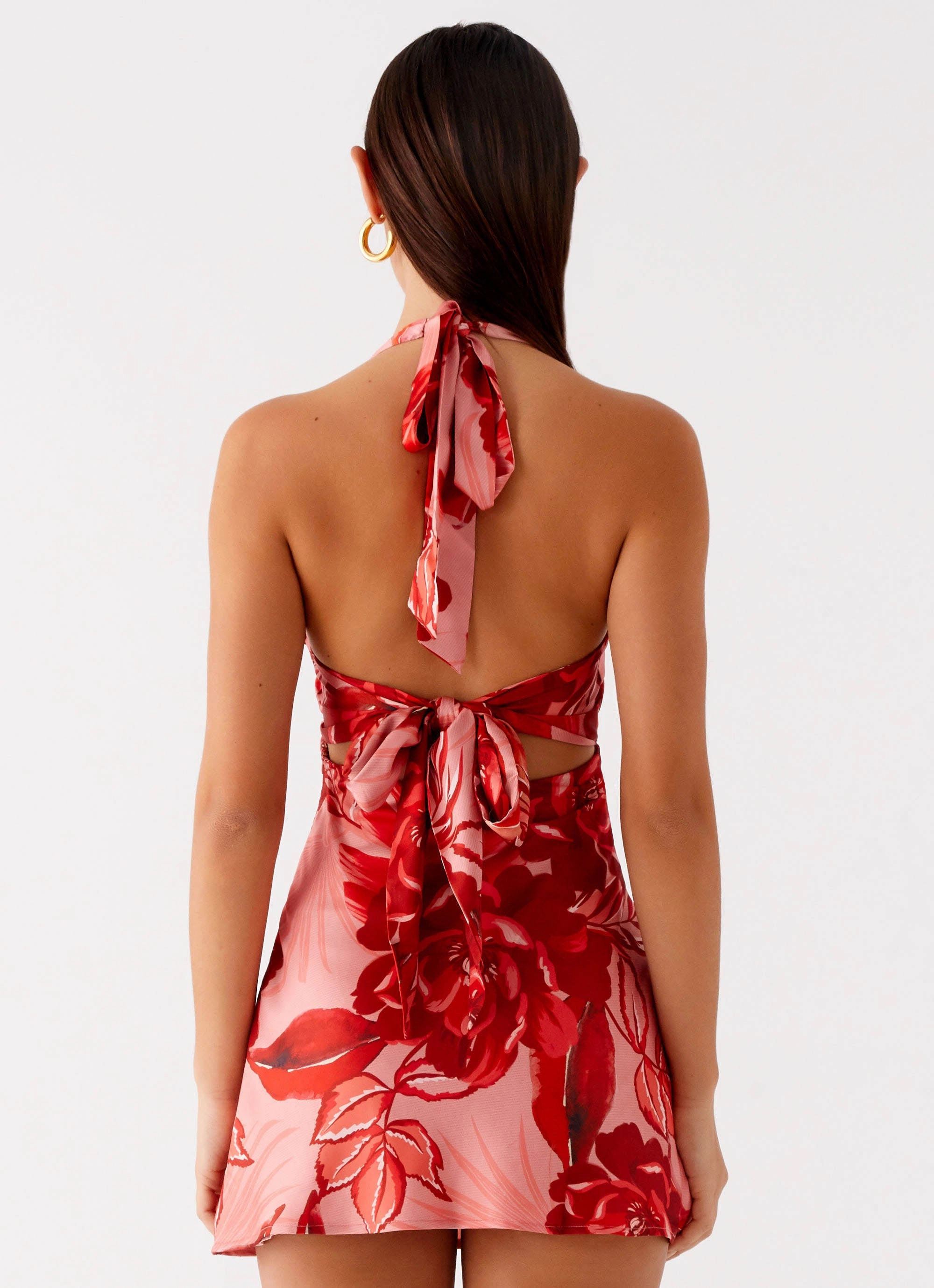 Chic And Comfortable Heavy Hearted Mini Dress - Sicily Sunsets Print