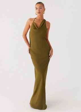 Opal Glow Maxi Dress - Khaki Body Ease Fresh Combo