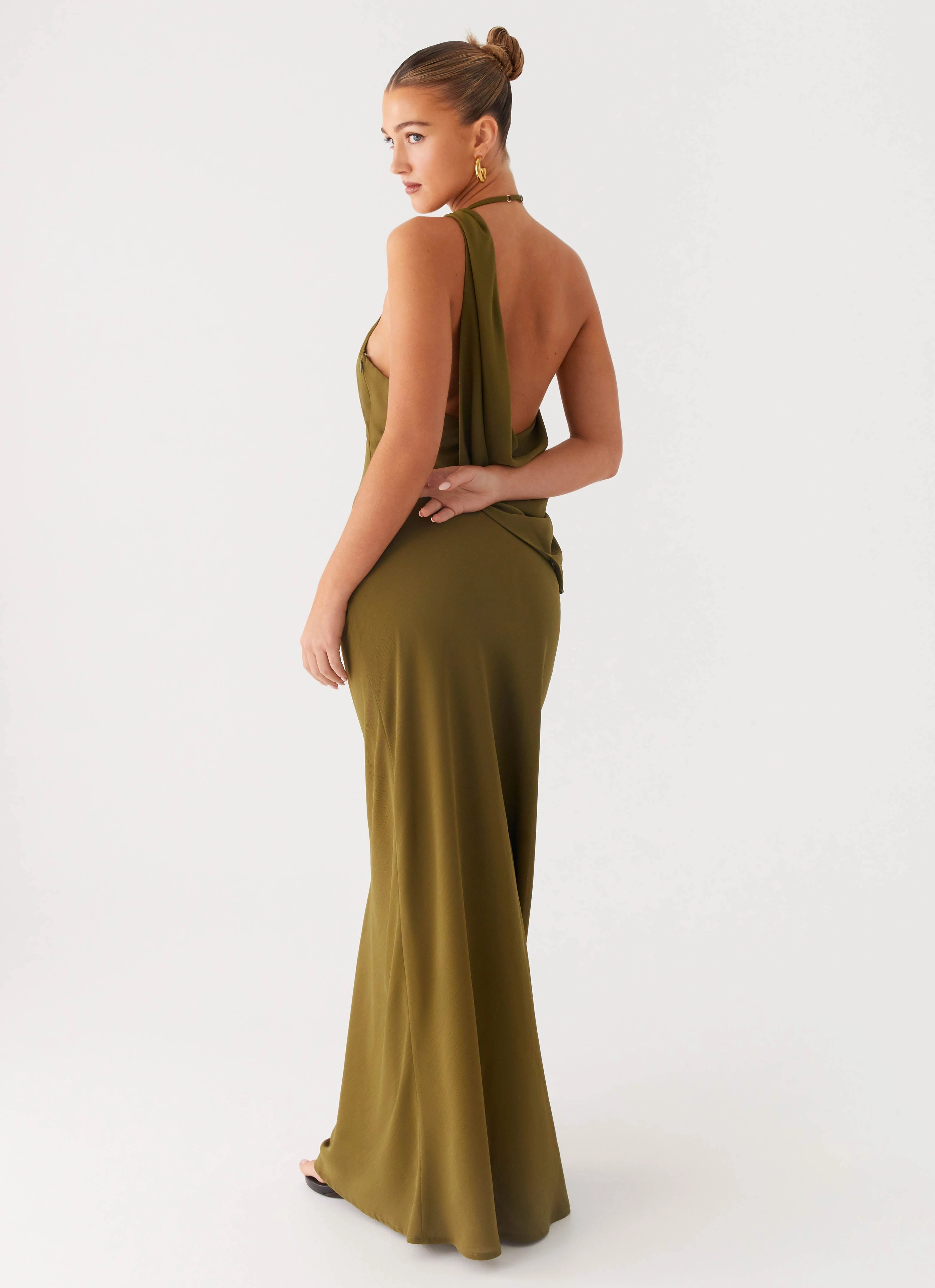 Urban Touch Opal Glow Maxi Dress - Khaki