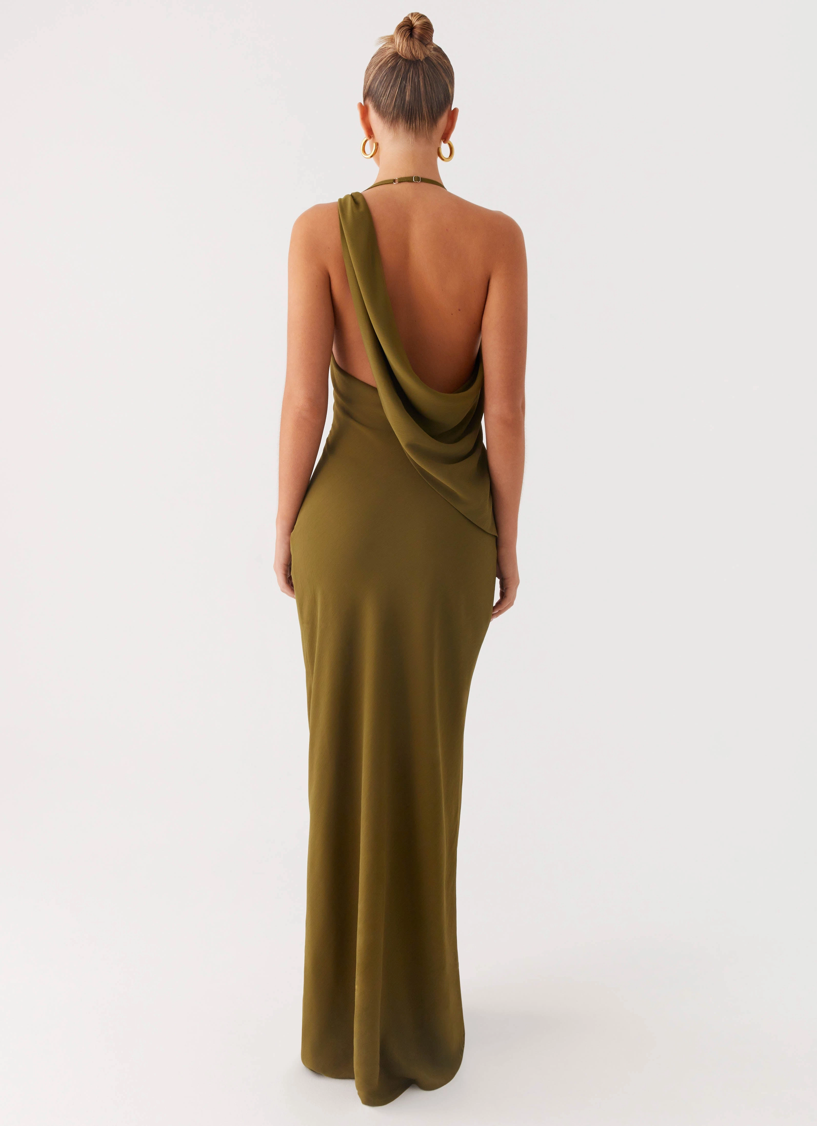 Balanced Tones Dance Night Opal Glow Maxi Dress - Khaki