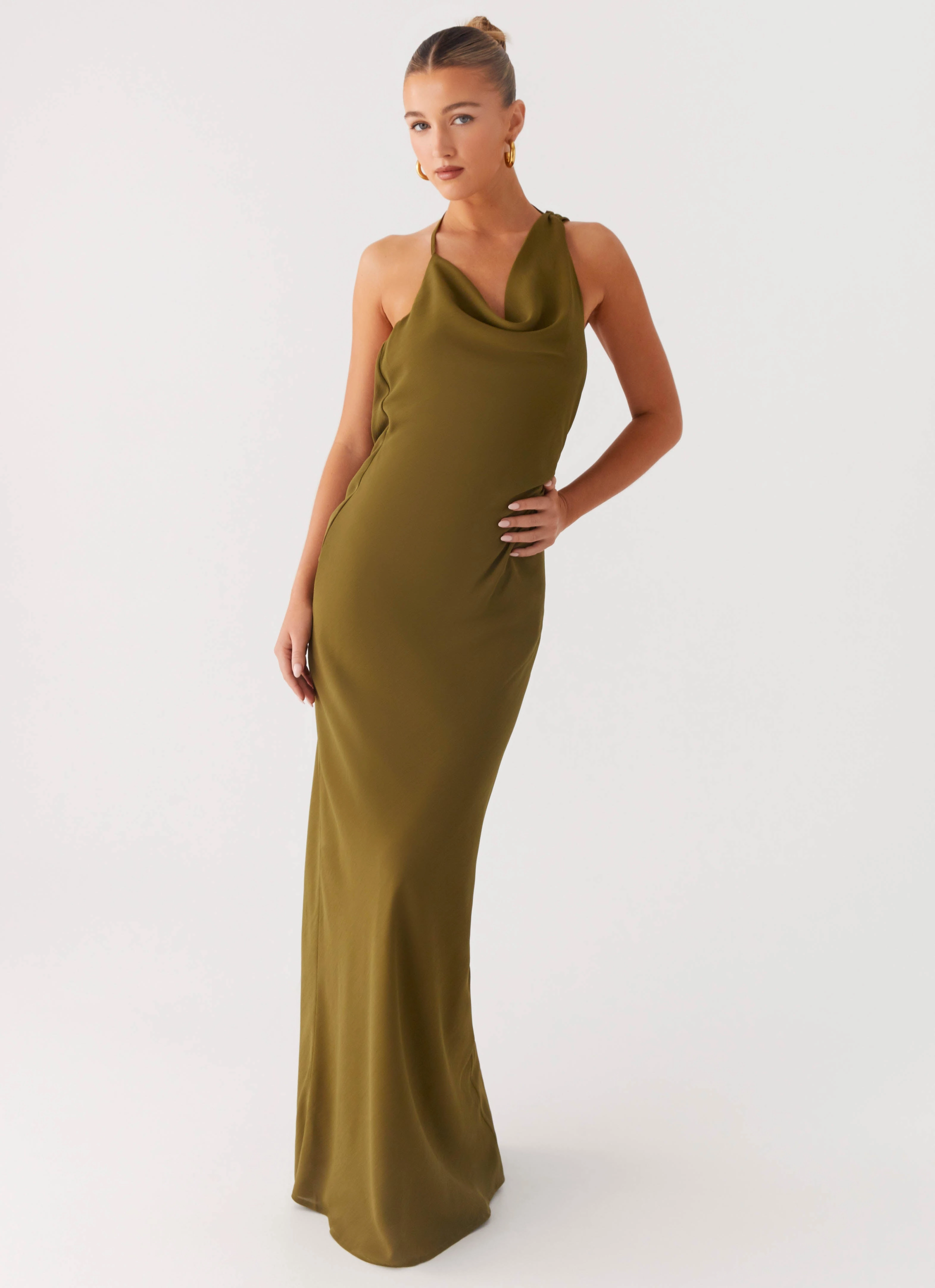Opal Glow Maxi Dress - Khaki Indoor Event