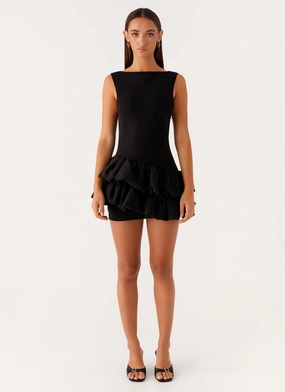 Break Free Mini Dress - Black Calm Shine