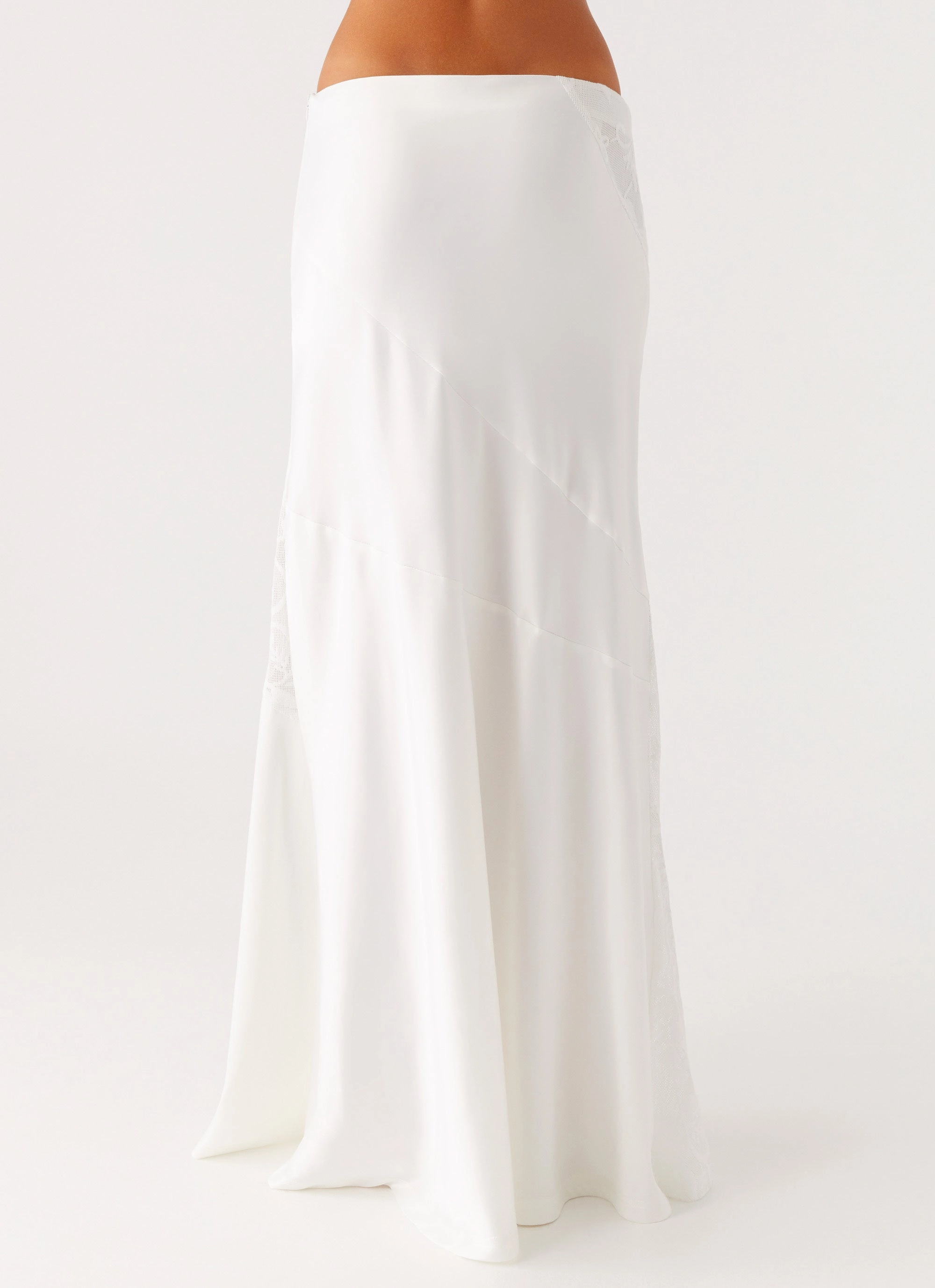 Dasie Lace Maxi Skirt - White Trendy Layering