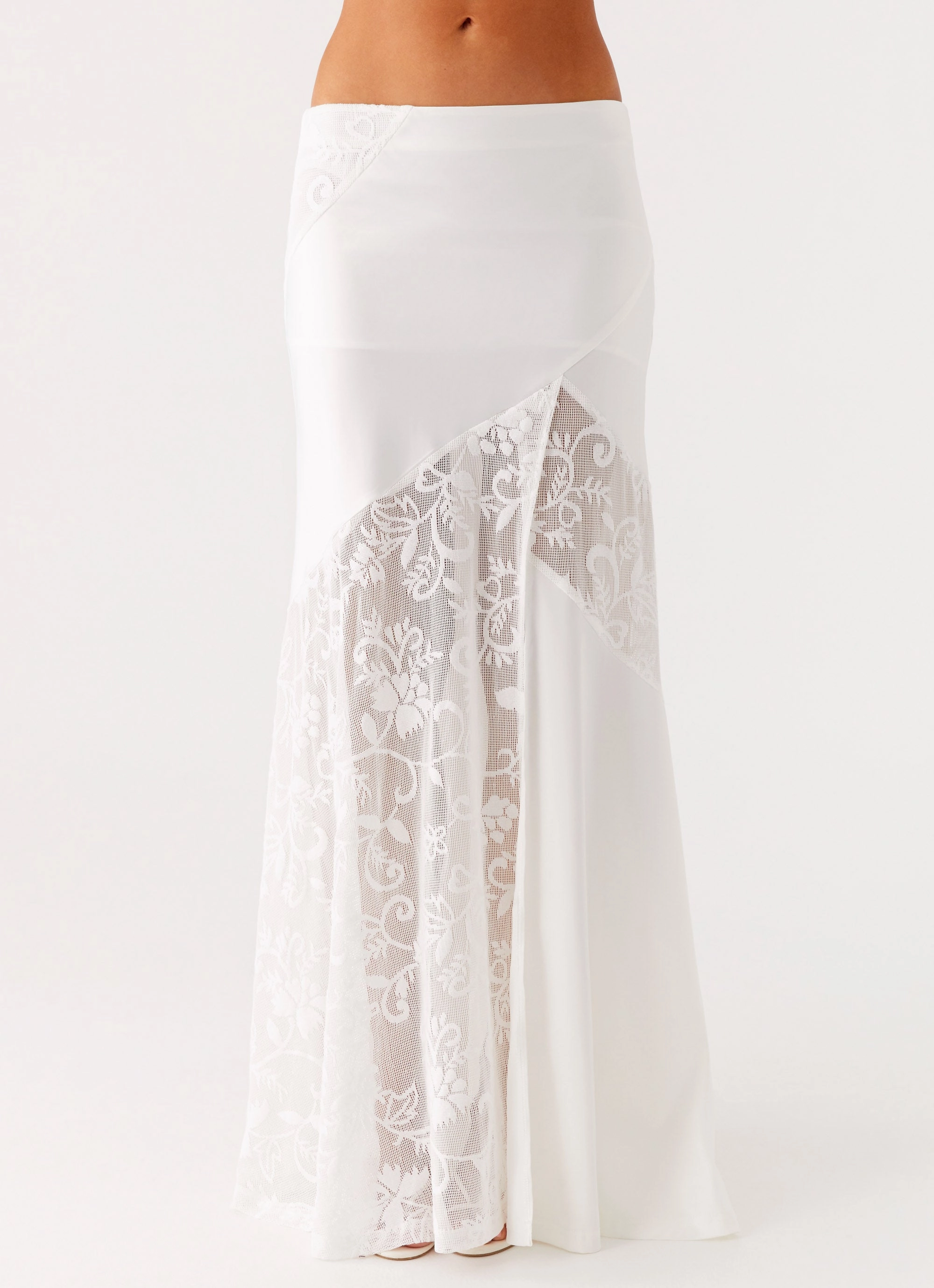 Dasie Lace Maxi Skirt - White Cold Weather Gear