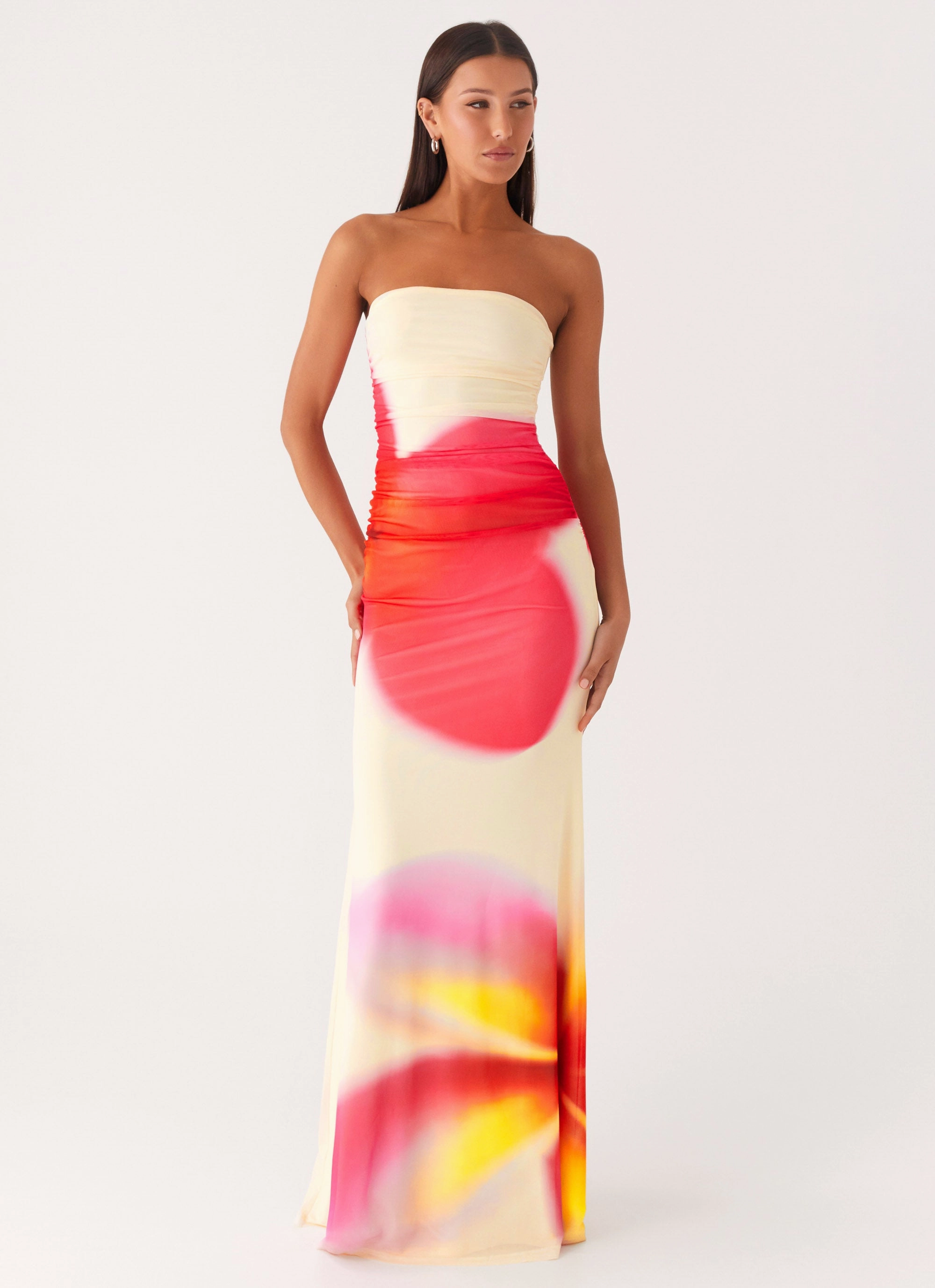 Odor-Control Iroha Strapless Maxi Dress - Frangipani Yellow