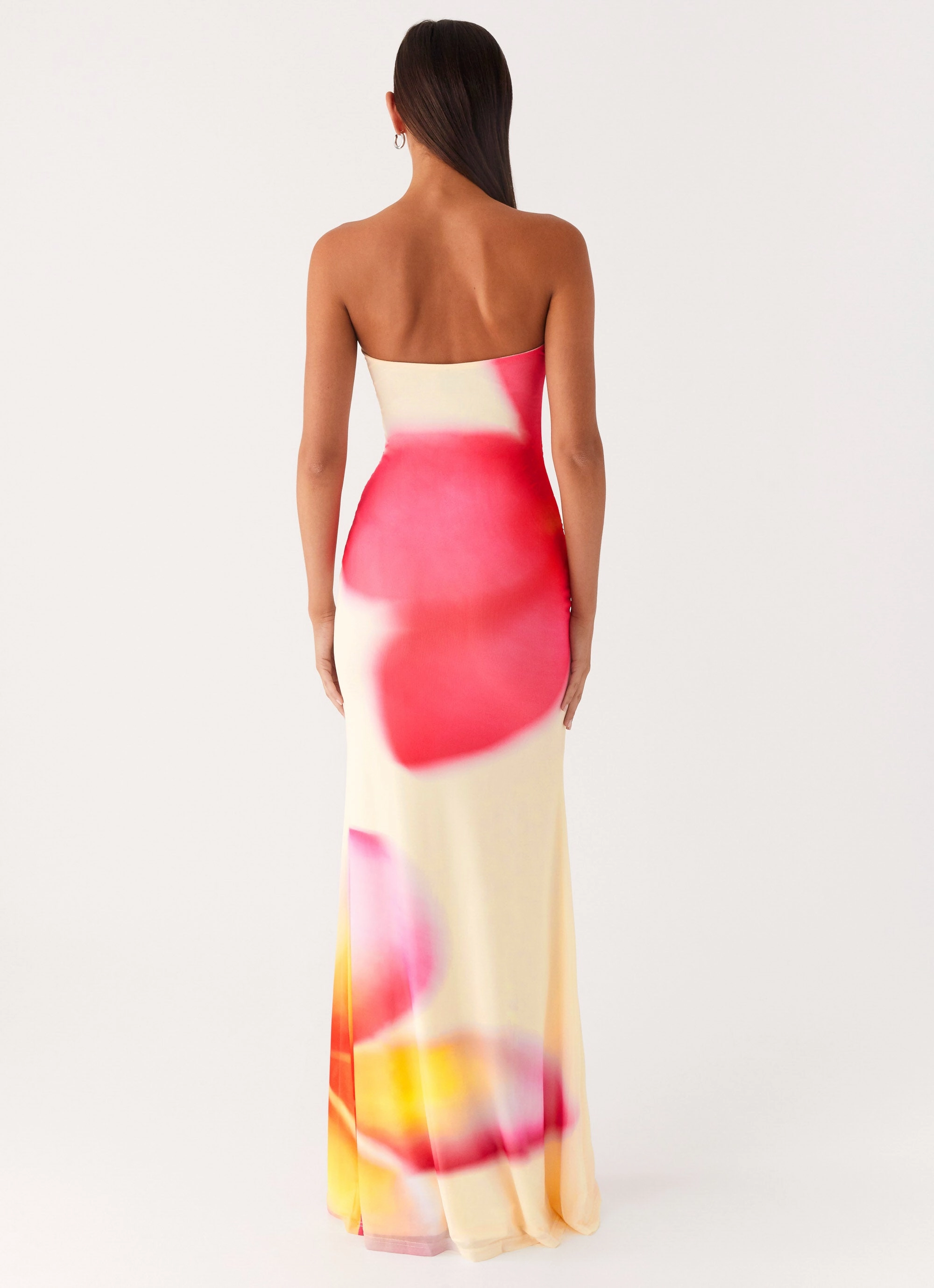 Bold Patterns Iroha Strapless Maxi Dress - Frangipani Yellow