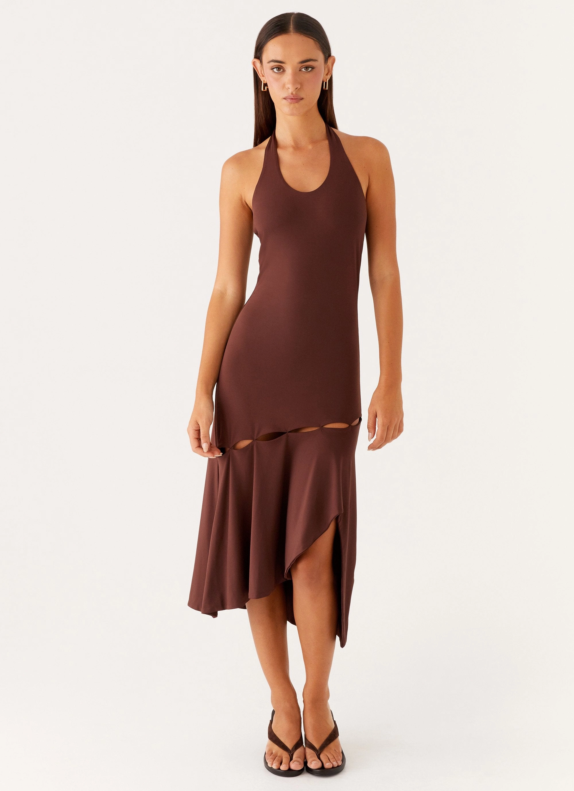 Fresh Stitch Light Layers Fast Times Midi Dress - Chocolate