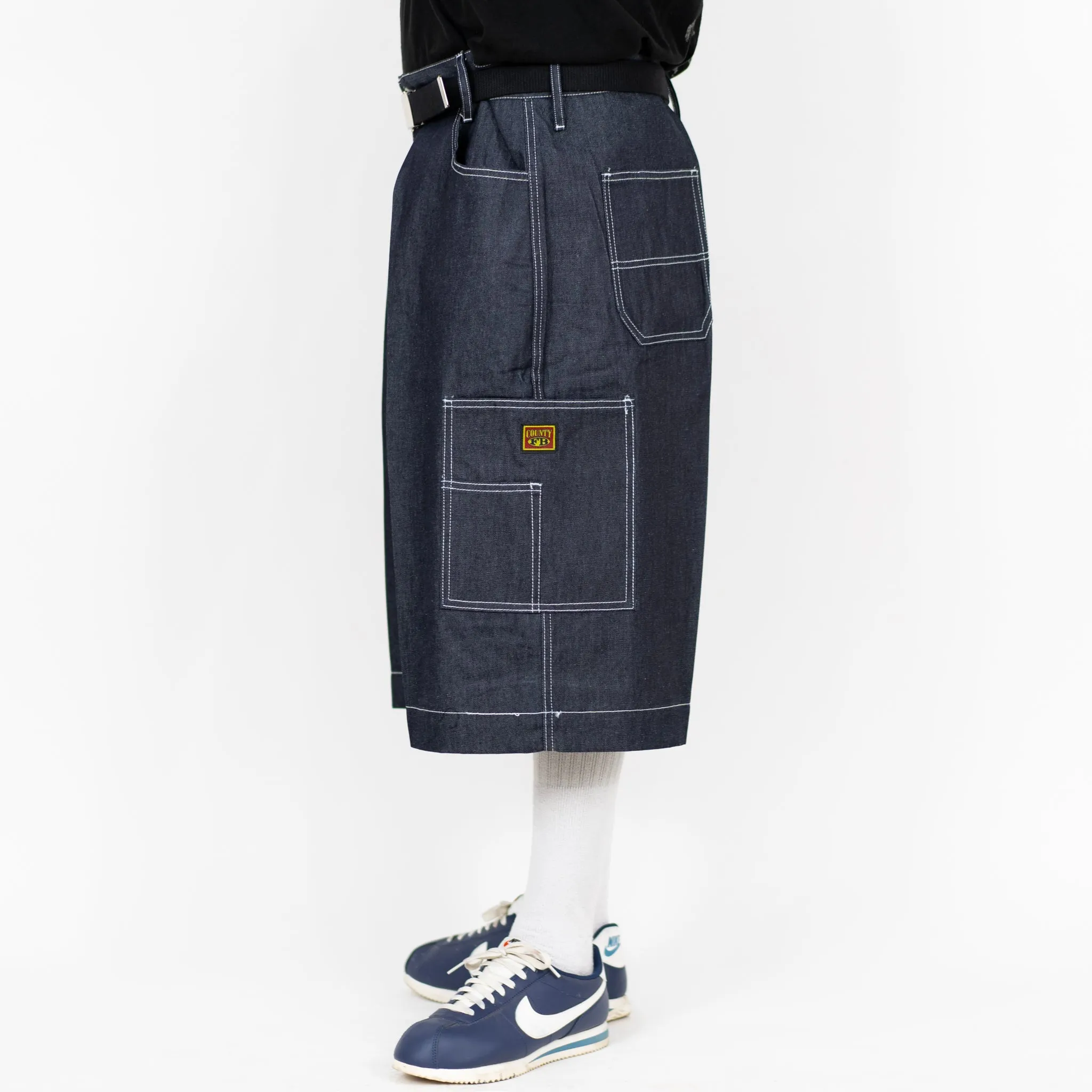 FB County Hard Denim Utility Shorts