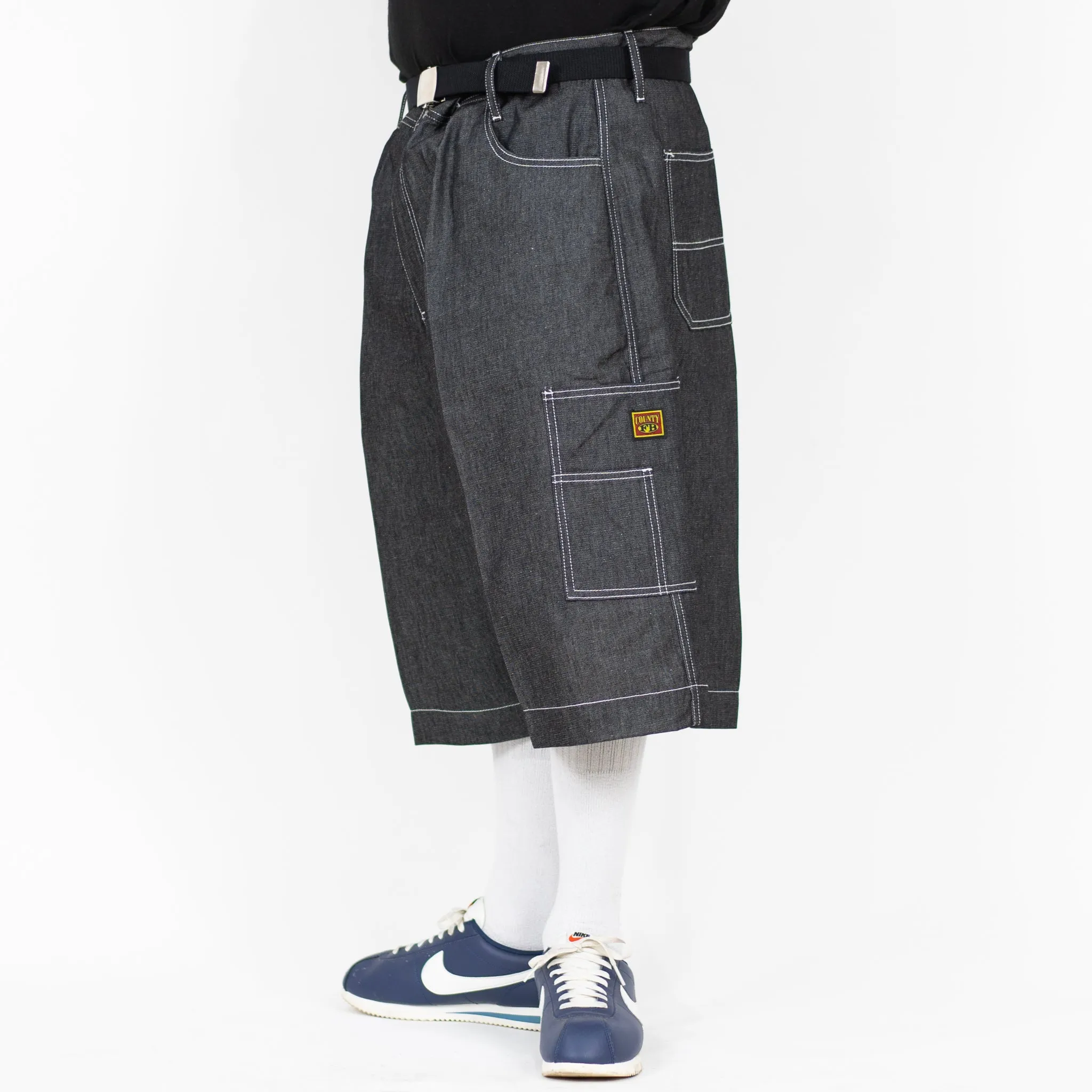 FB County Hard Denim Utility Shorts