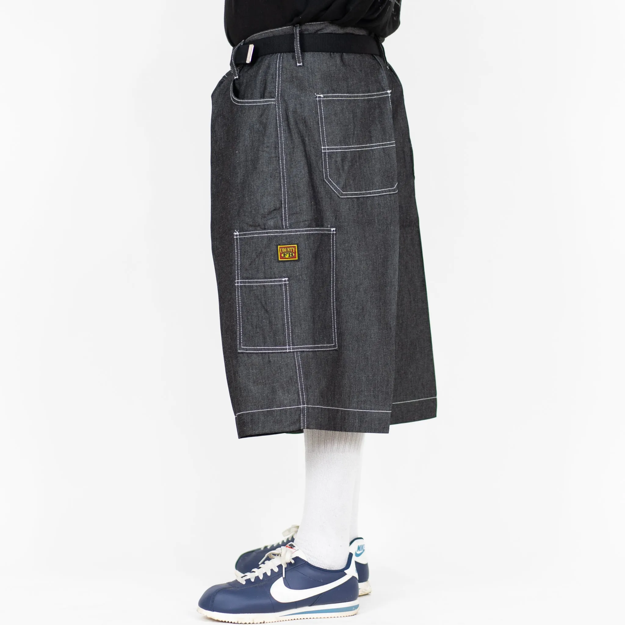 FB County Hard Denim Utility Shorts
