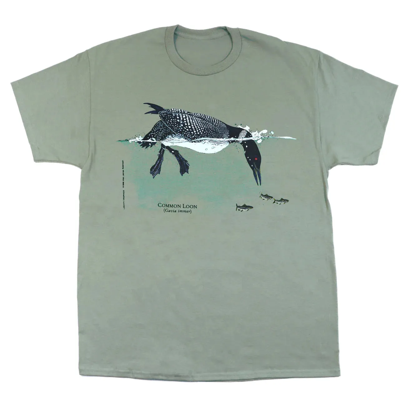 Feeding Loon Unisex Adult T-Shirt by Liberty Graphics