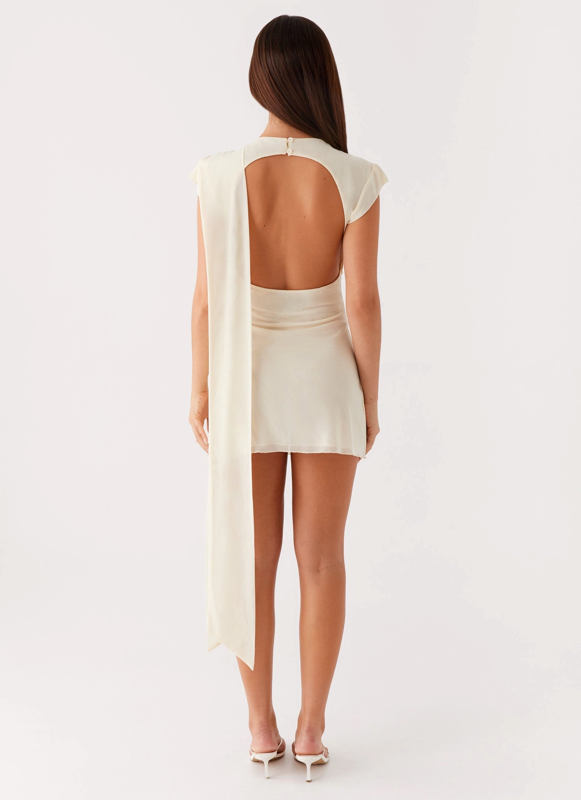 Felipe Mini Dress - Yellow Feminine empire waist dress