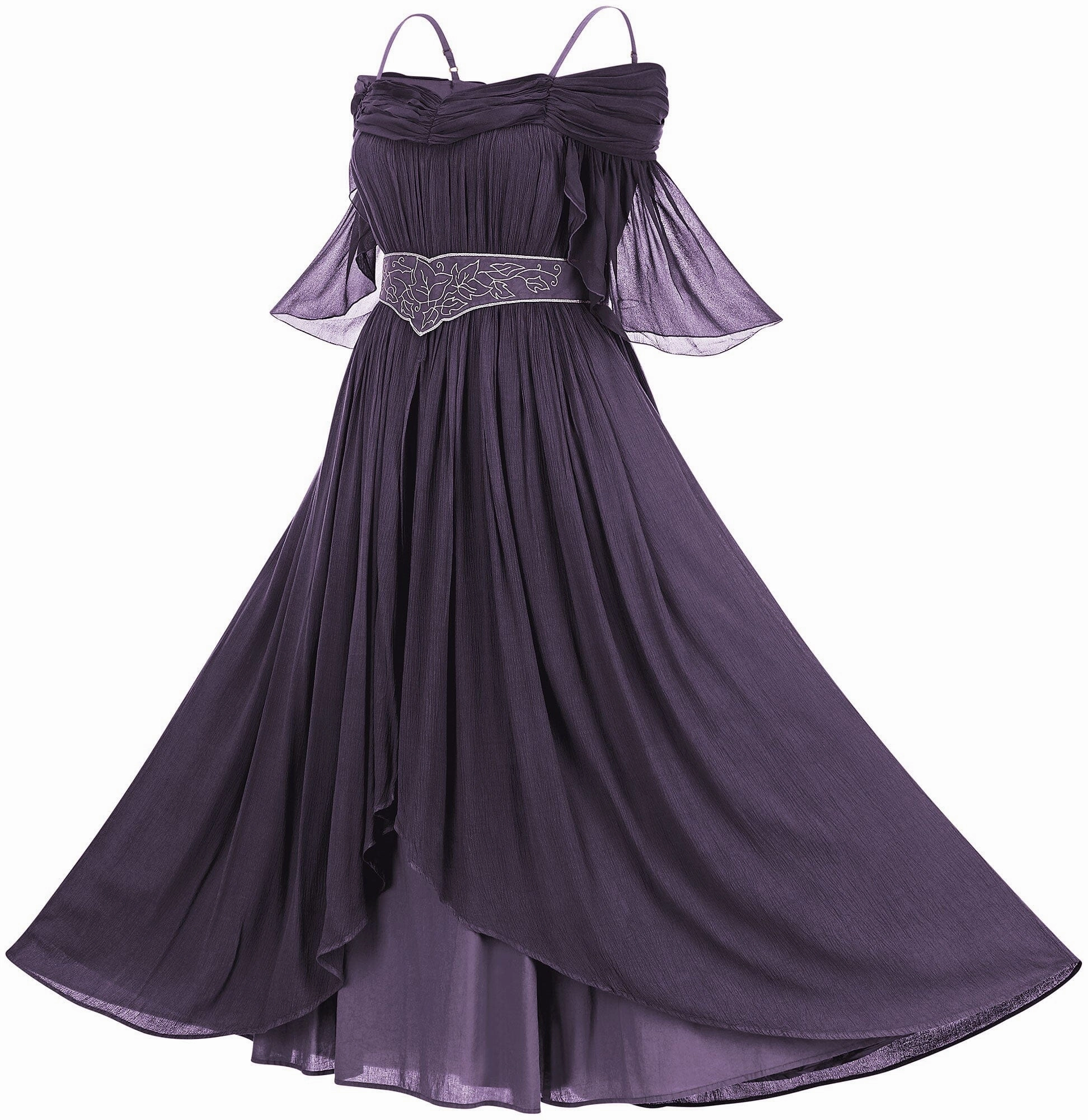 Faeryn Maxi Limited Edition Midnight Lavender Natural Feel Floral Pattern