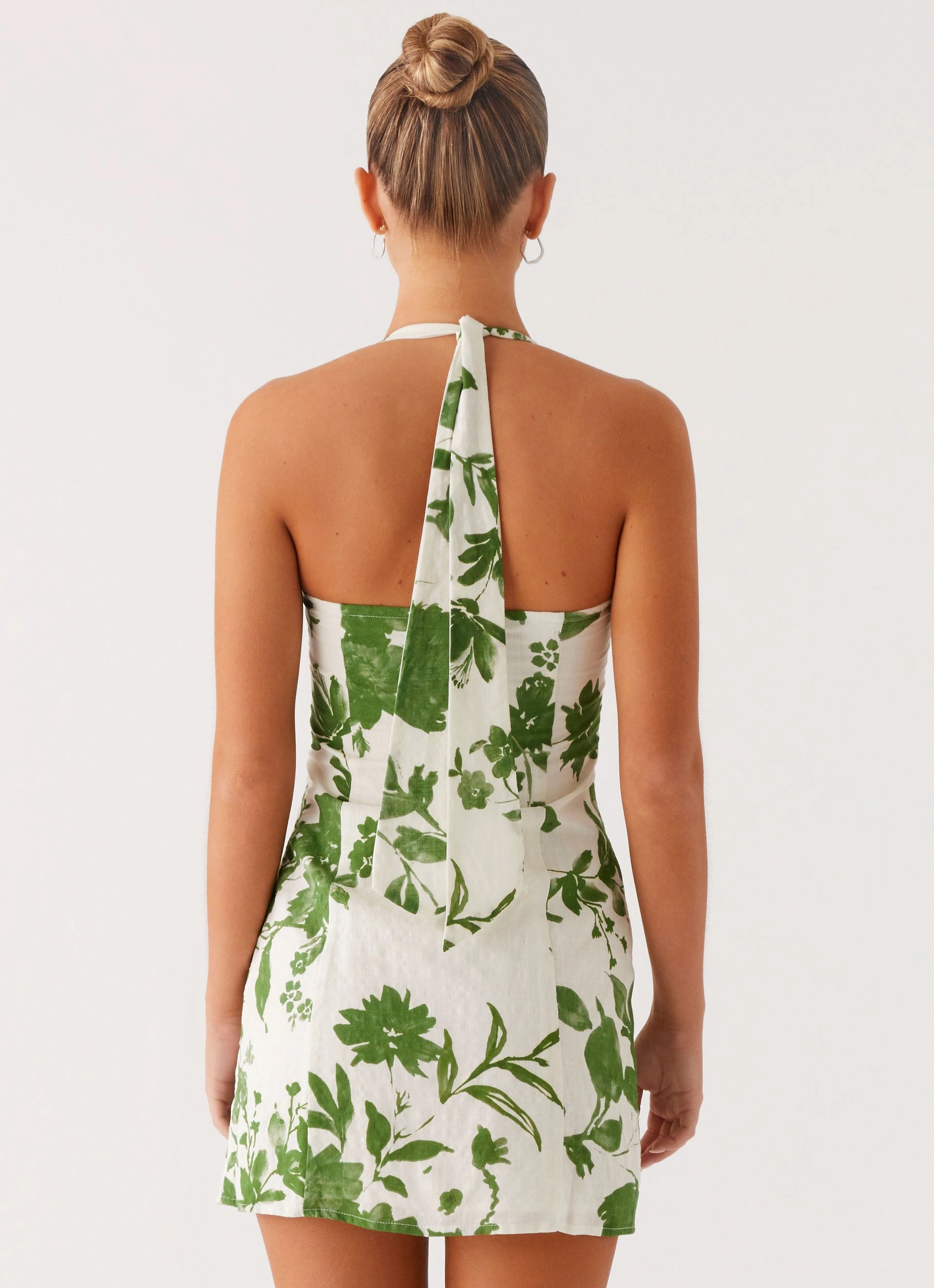 Versatile and Comfortable Melora Mini Dress - Verdant Bloom
