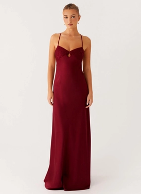 New Mood Joanie Maxi Dress - Maroon