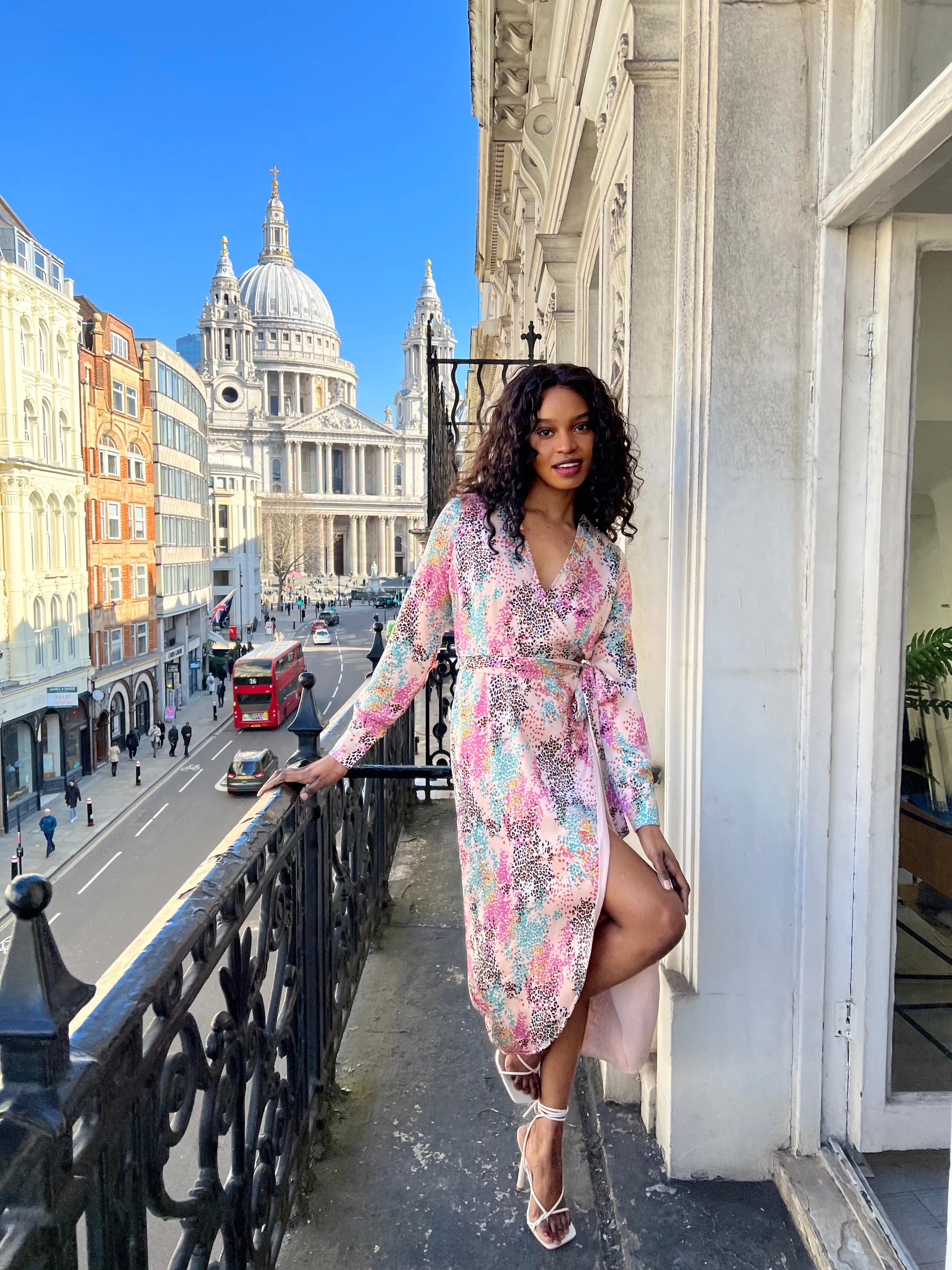 Fresh Fit Fergie Reversible 2 in 1 Wrap Midi Dress / Animal Print