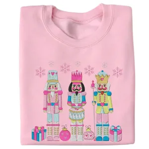 Festive Trio Embroidered Nutcracker Christmas Sweatshirt