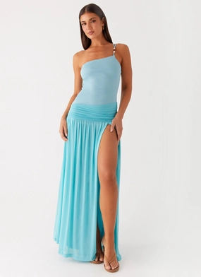 Office Cool Aurelia Maxi Dress - Aqua