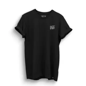 FF Grey Logo Black T-Shirt (Left Pocket)