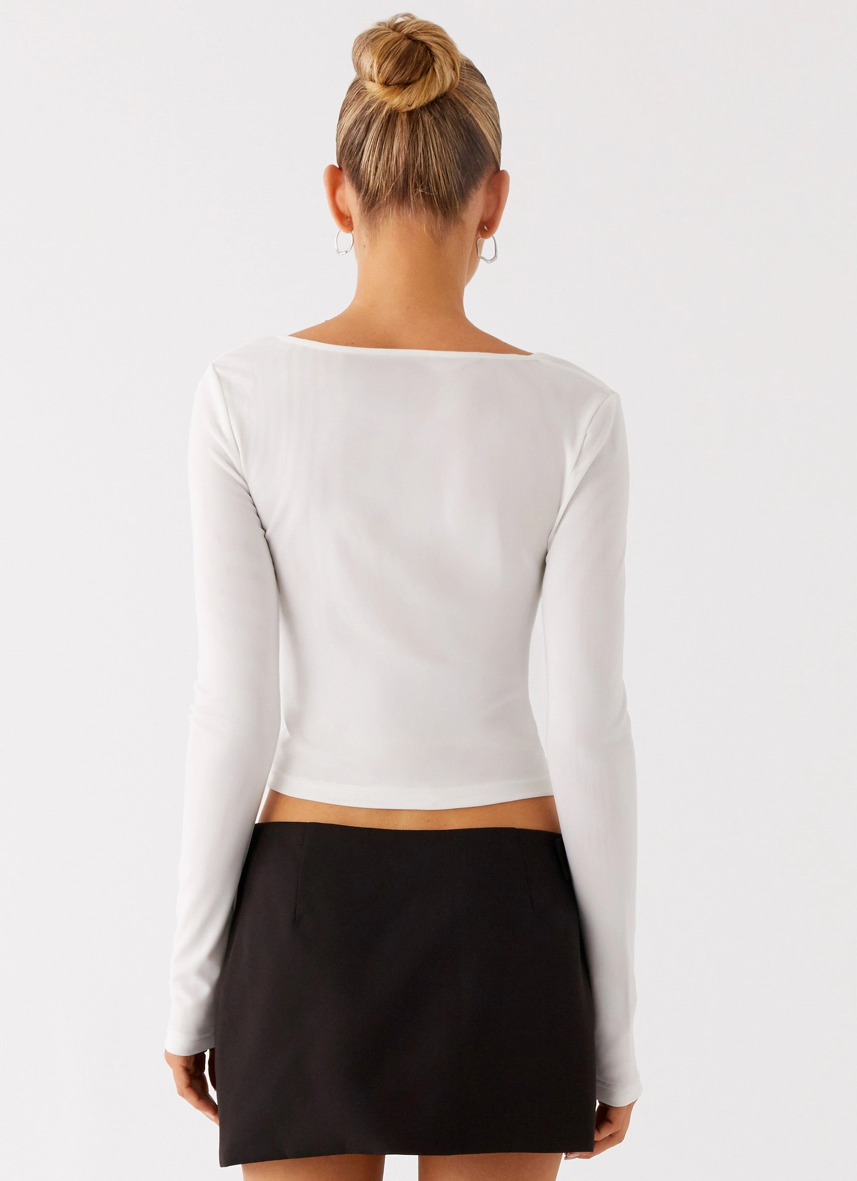 Fifth Ave Mesh Long Sleeve Top - Off White Light Deflection Fabric OdorResistantFinish
