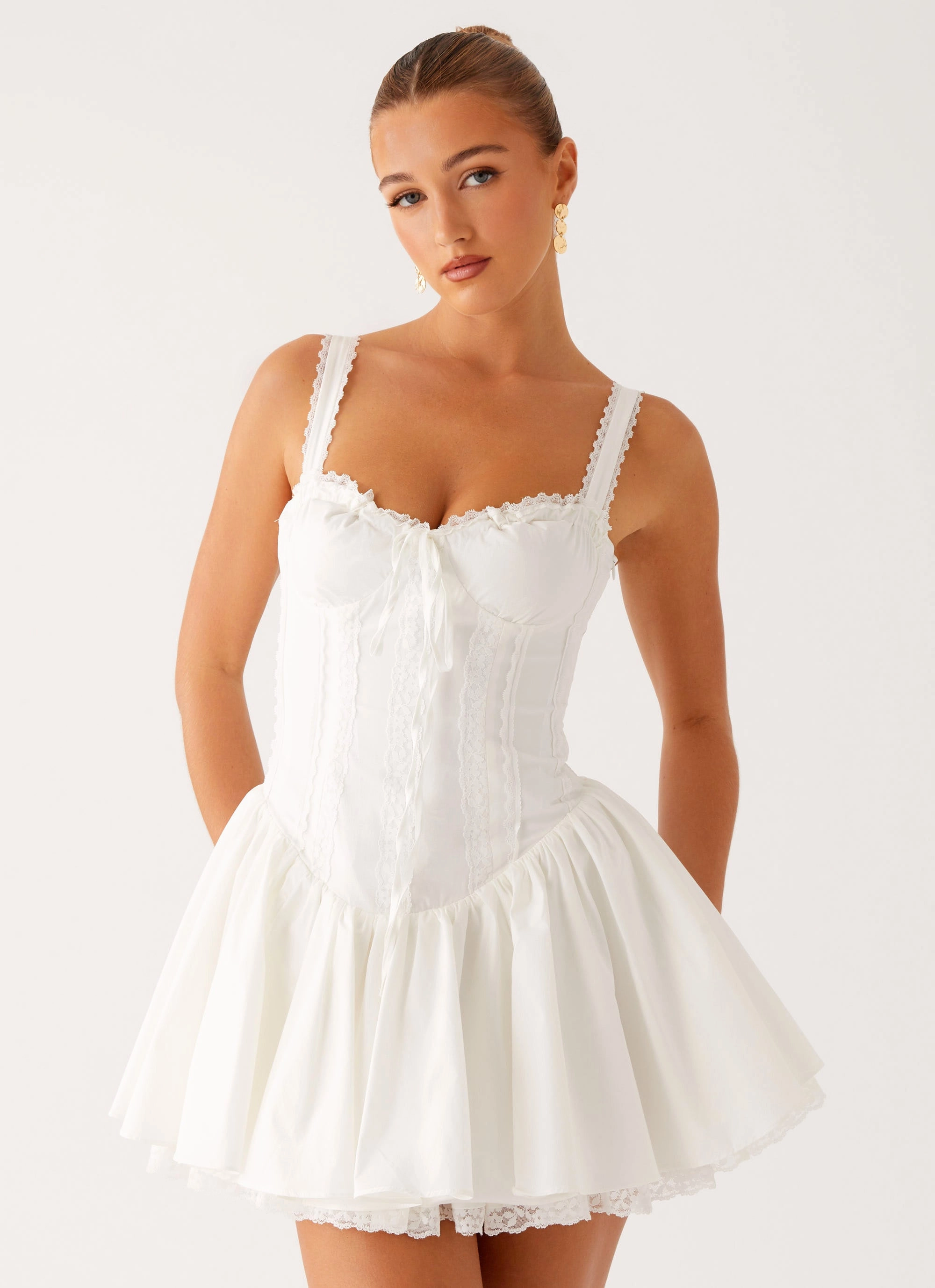 City Bright Neutral Mood Lacie Mini Dress - White