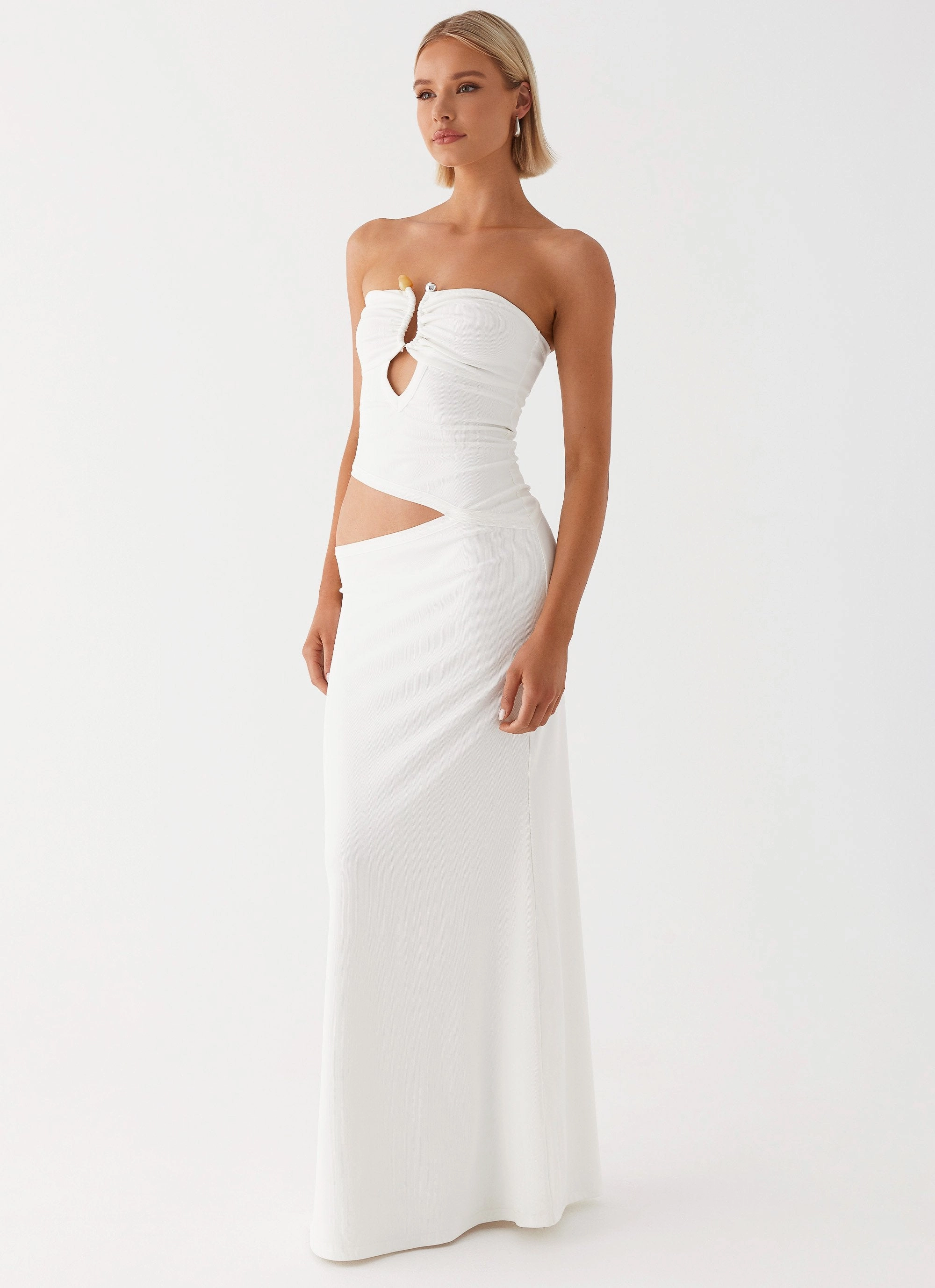 Wild Roses Maxi Dress - White Layering-Piece Casual day-to-night piece