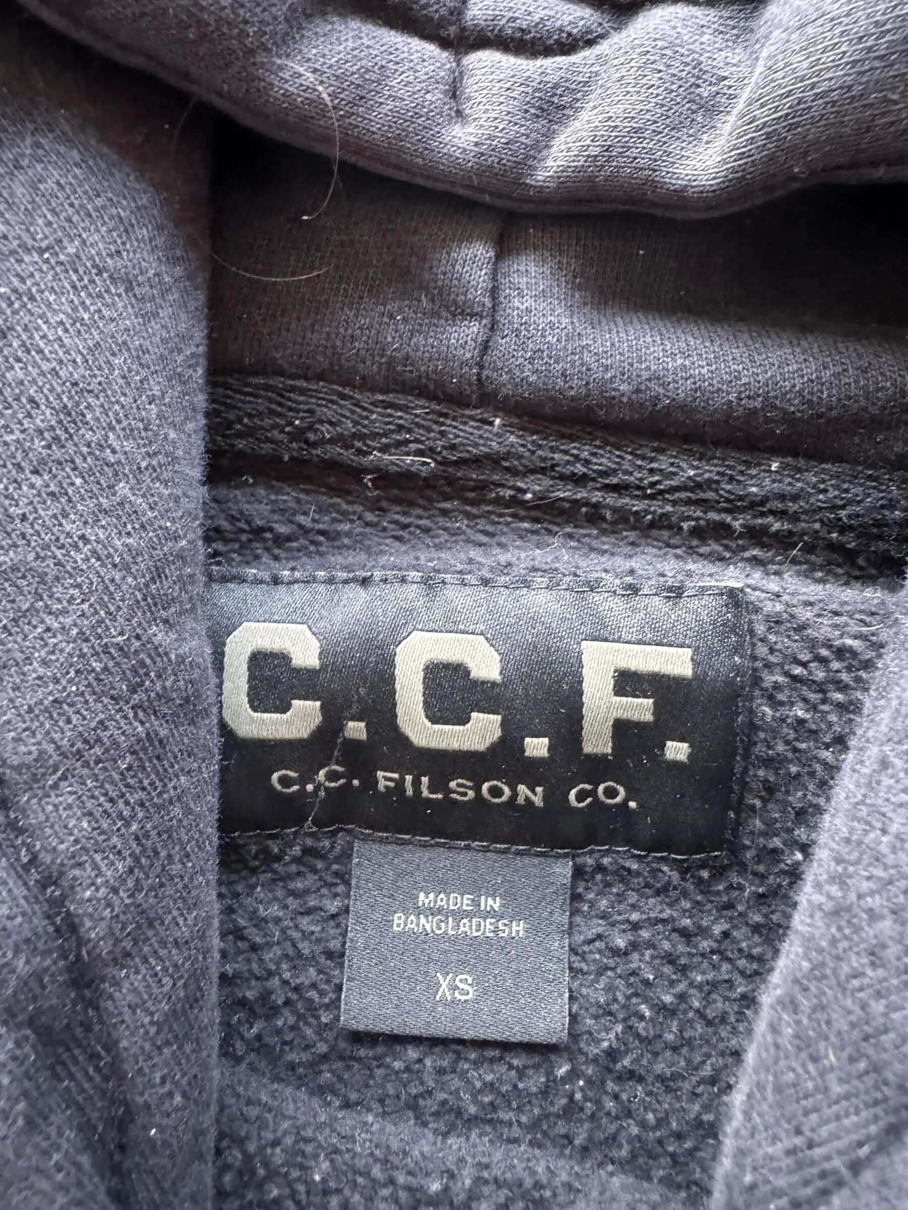Filson Black CCF Pullover Hoodie SZ XS