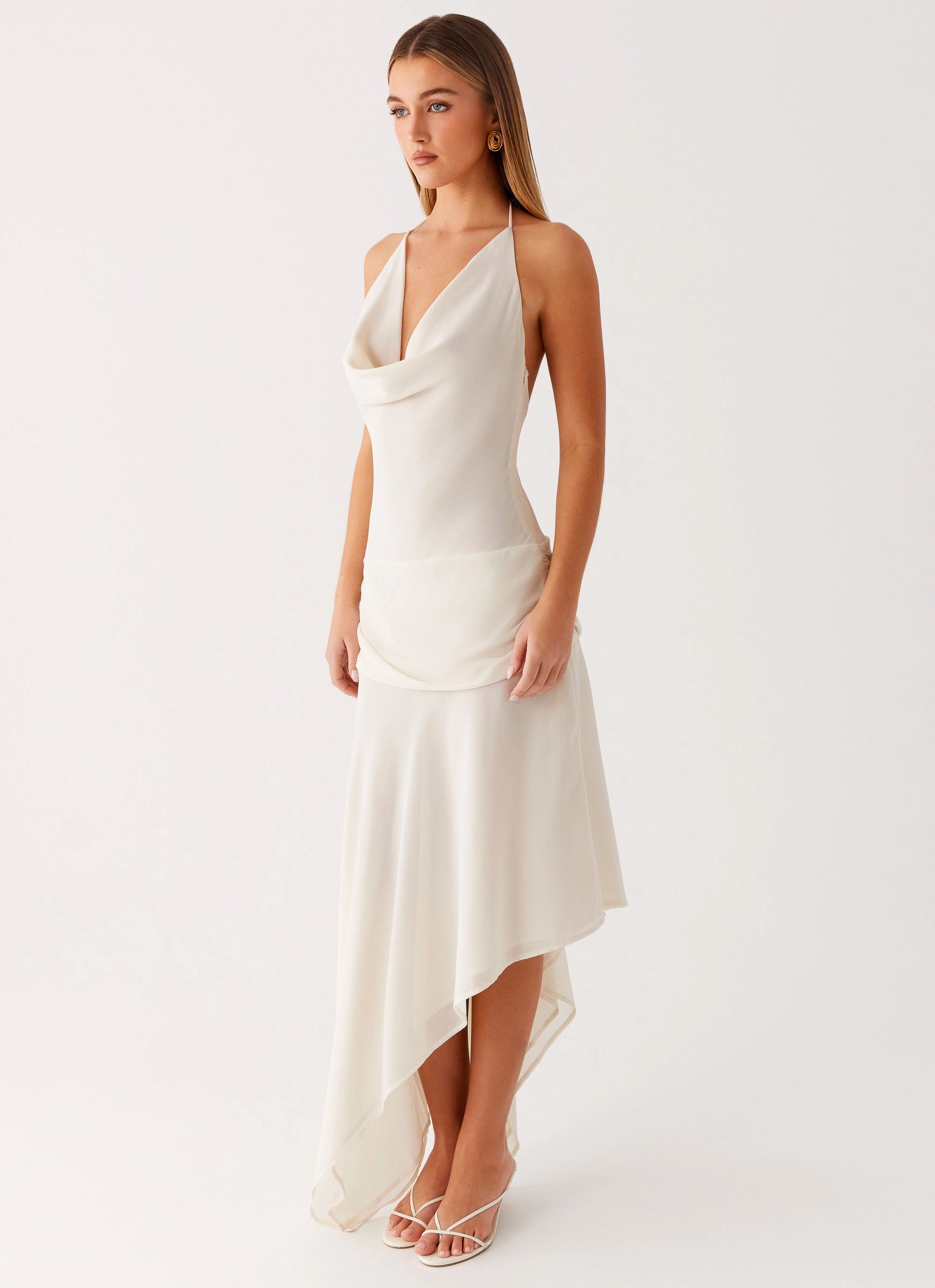 hypoallergenic Night Appeal Nyra Midi Dress - Cream