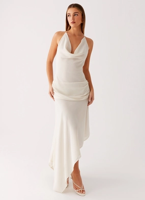 Nyra Midi Dress - Cream Formal Setting