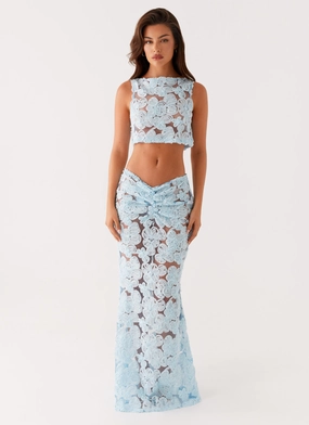 AntiStaticFinish Fiorella Floret Maxi Skirt - Blue