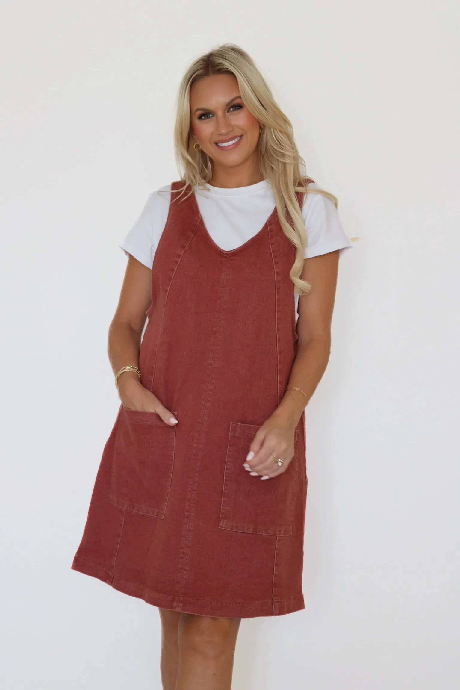 First Of Fall Overall Dress Polished Style All-Occasion Wear