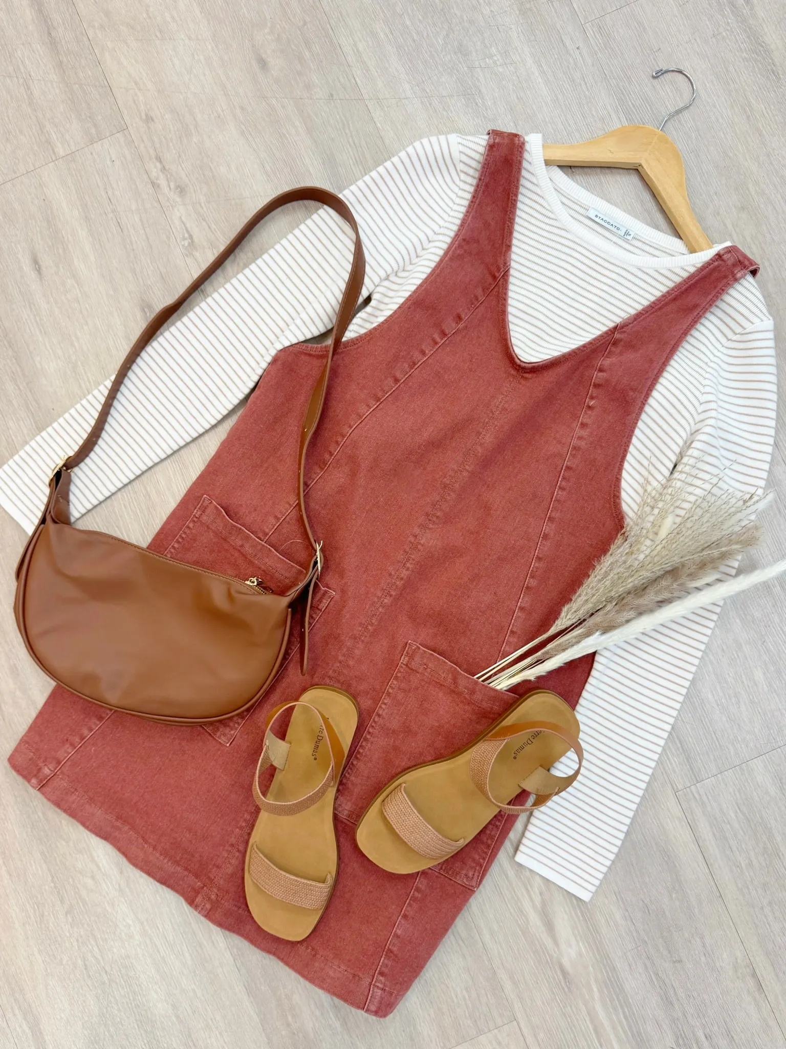 Cute Touch Wave Soft First Of Fall Overall Dress