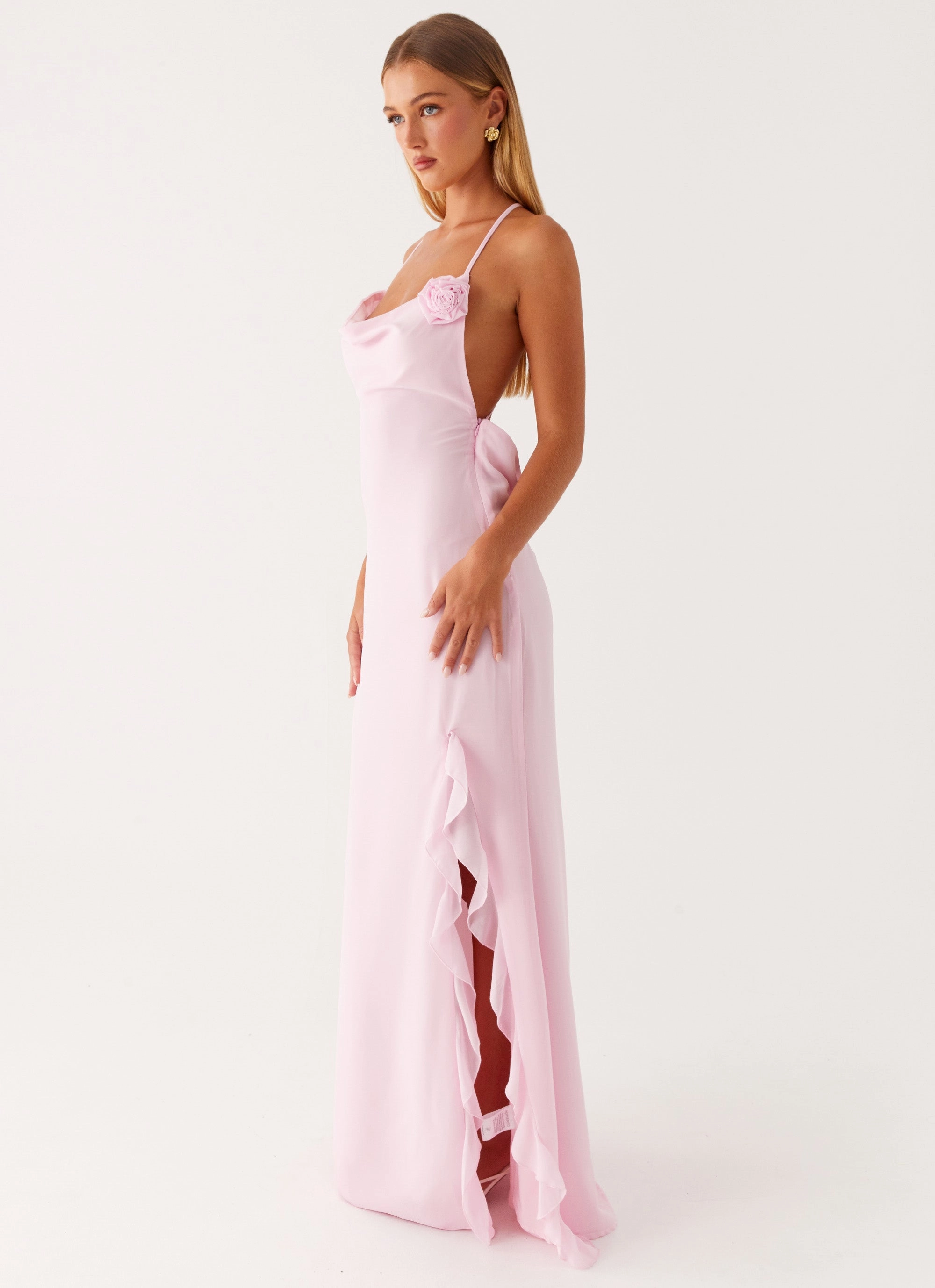 First Class Maxi Dress - Pink Contrast-Lining Neutral Finish