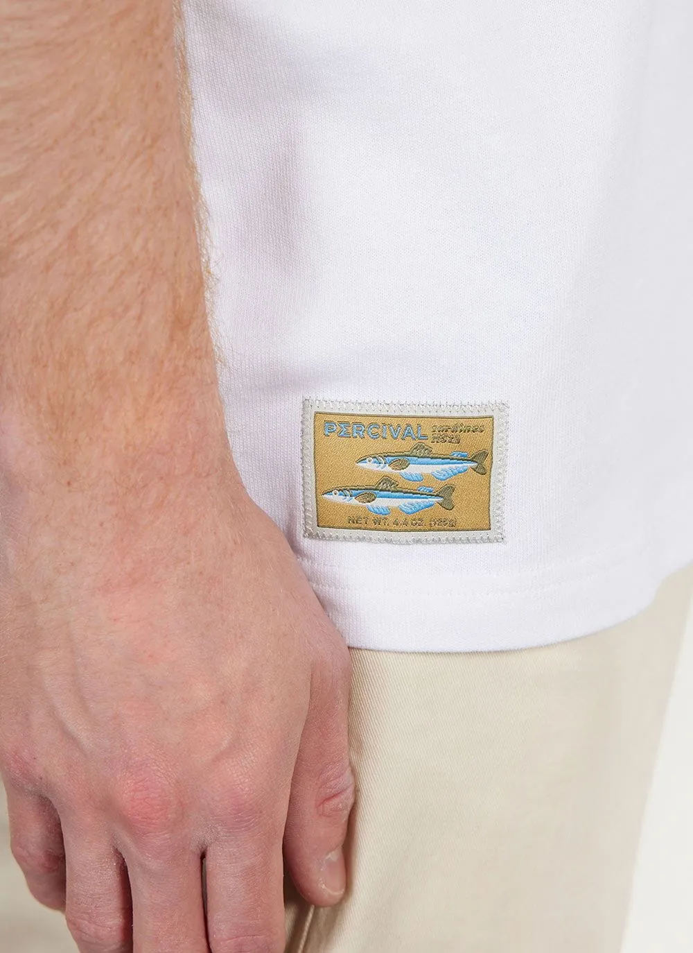 Fish Oversized T Shirt | Embroidered Organic Cotton | White