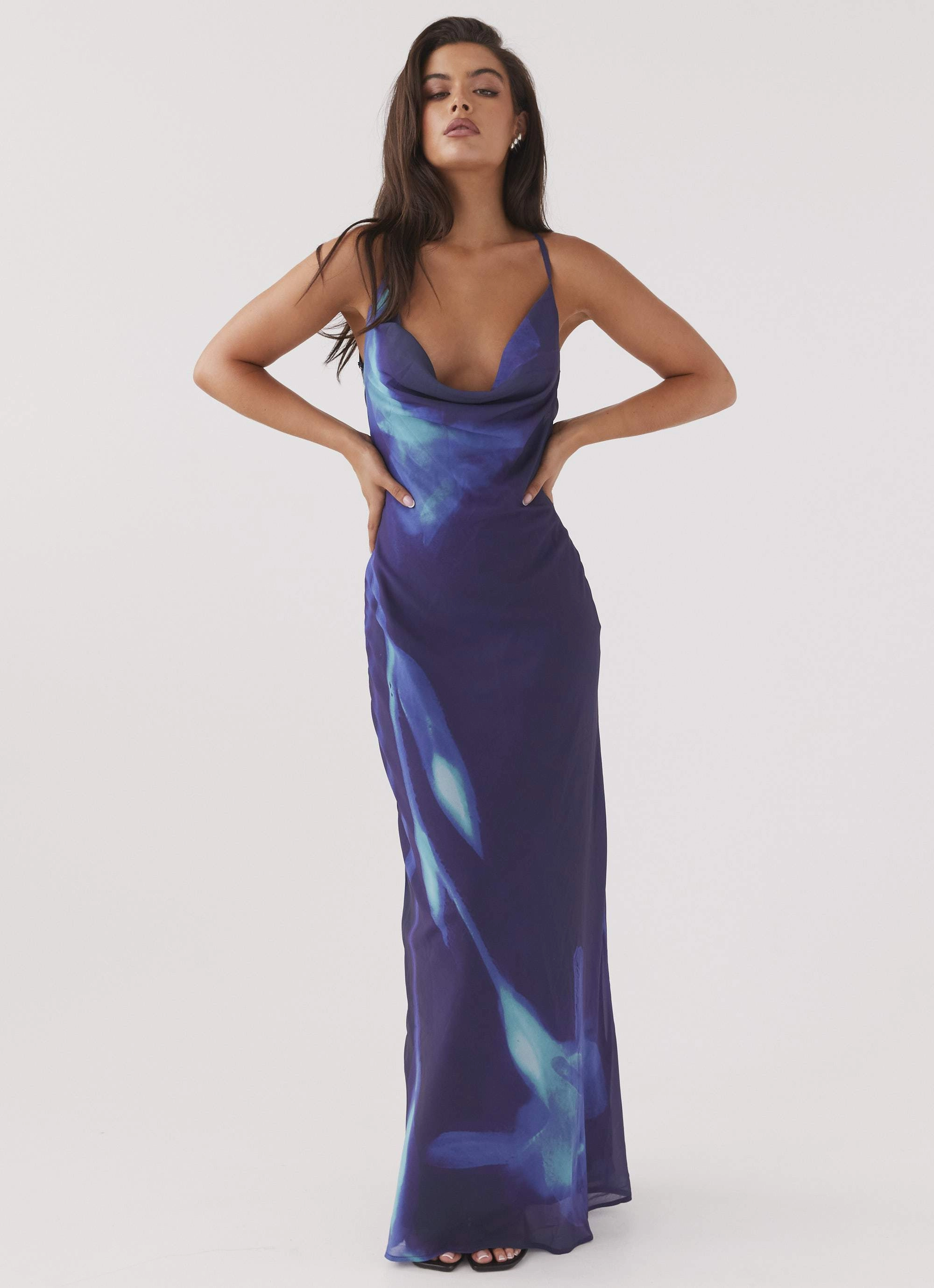 Astra Maxi Dress - Cyber Rose Polished Finish