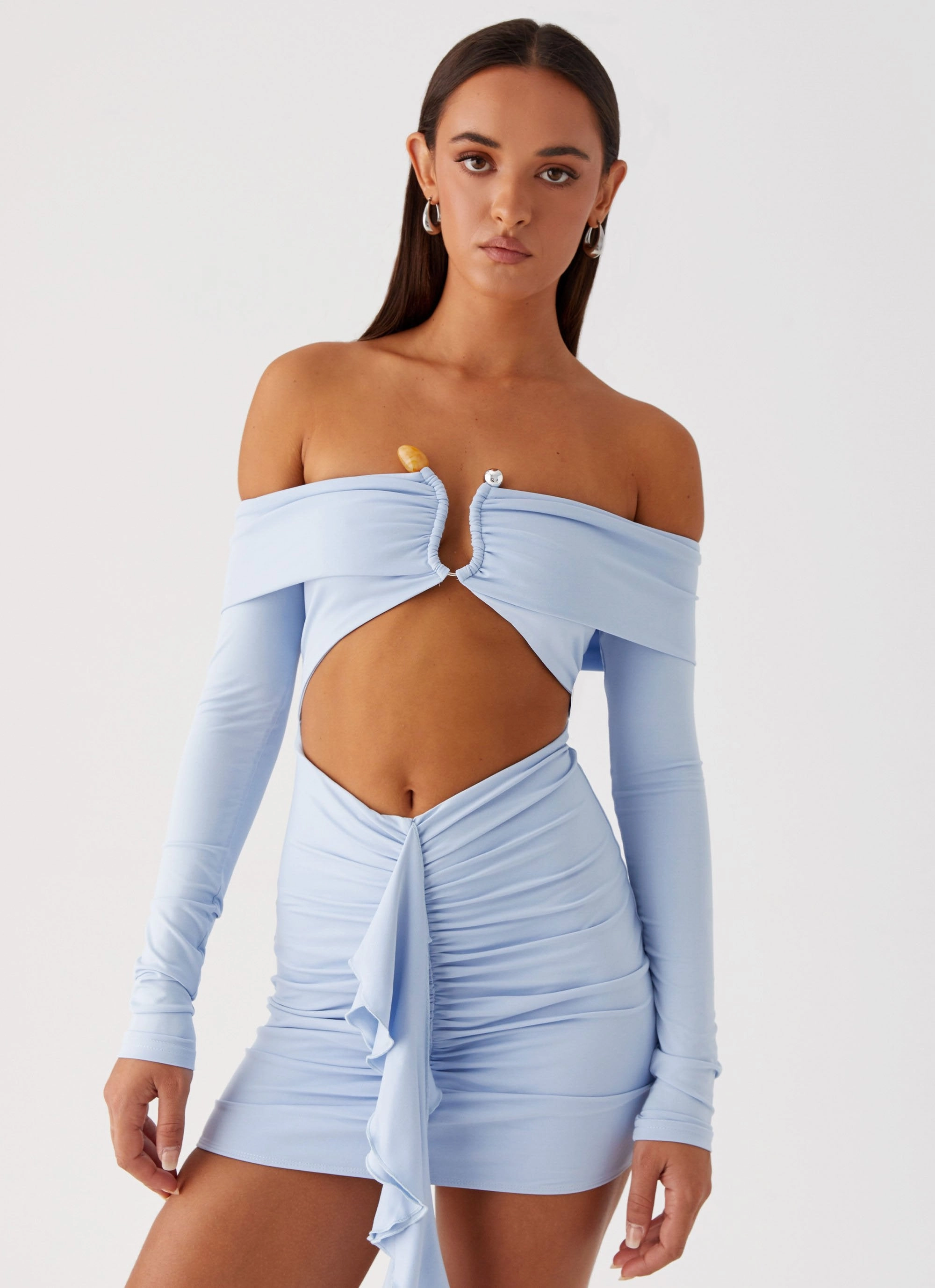 Aniston Mini Dress - Blue Cozy Wear Urban Fit