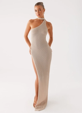 Form Flow Carryn Knit Maxi Dress - Beige