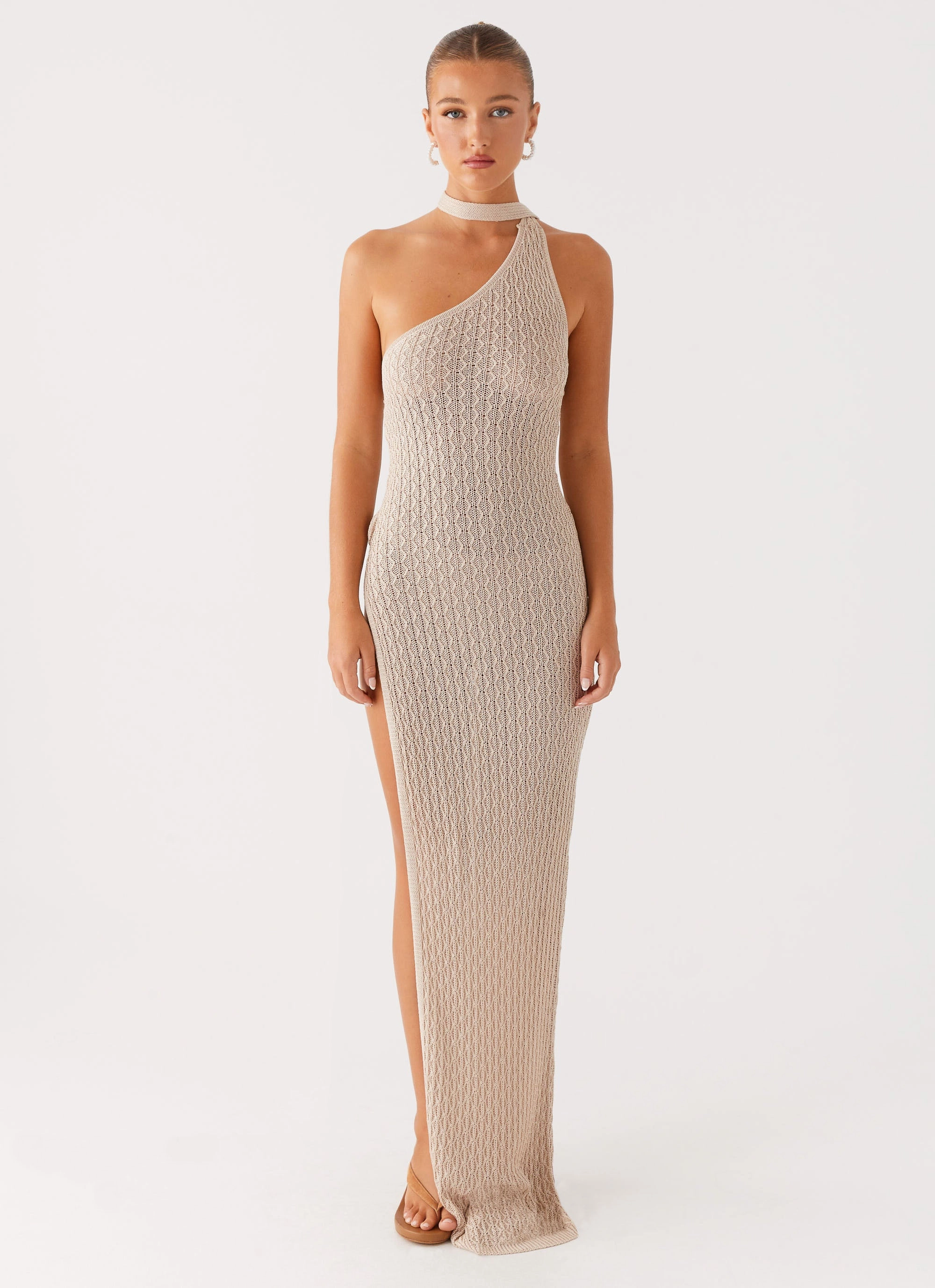 Simple Profile Carryn Knit Maxi Dress - Beige