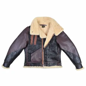 FiveStar Leather USAAF Type B-3 Bomber Aviator Pilot Seal Brown Leather Flight Jacket