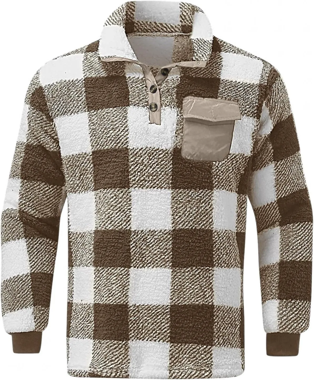 Flannel Jackets for Men,Men's Camp Night Berber Lined Hooded Flannel Shirt Jacket Coat Sweatshirts Hoodies Sweaters Tops