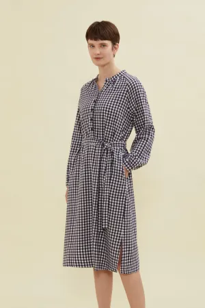Flannel Plaid Button Down Nursing Dress