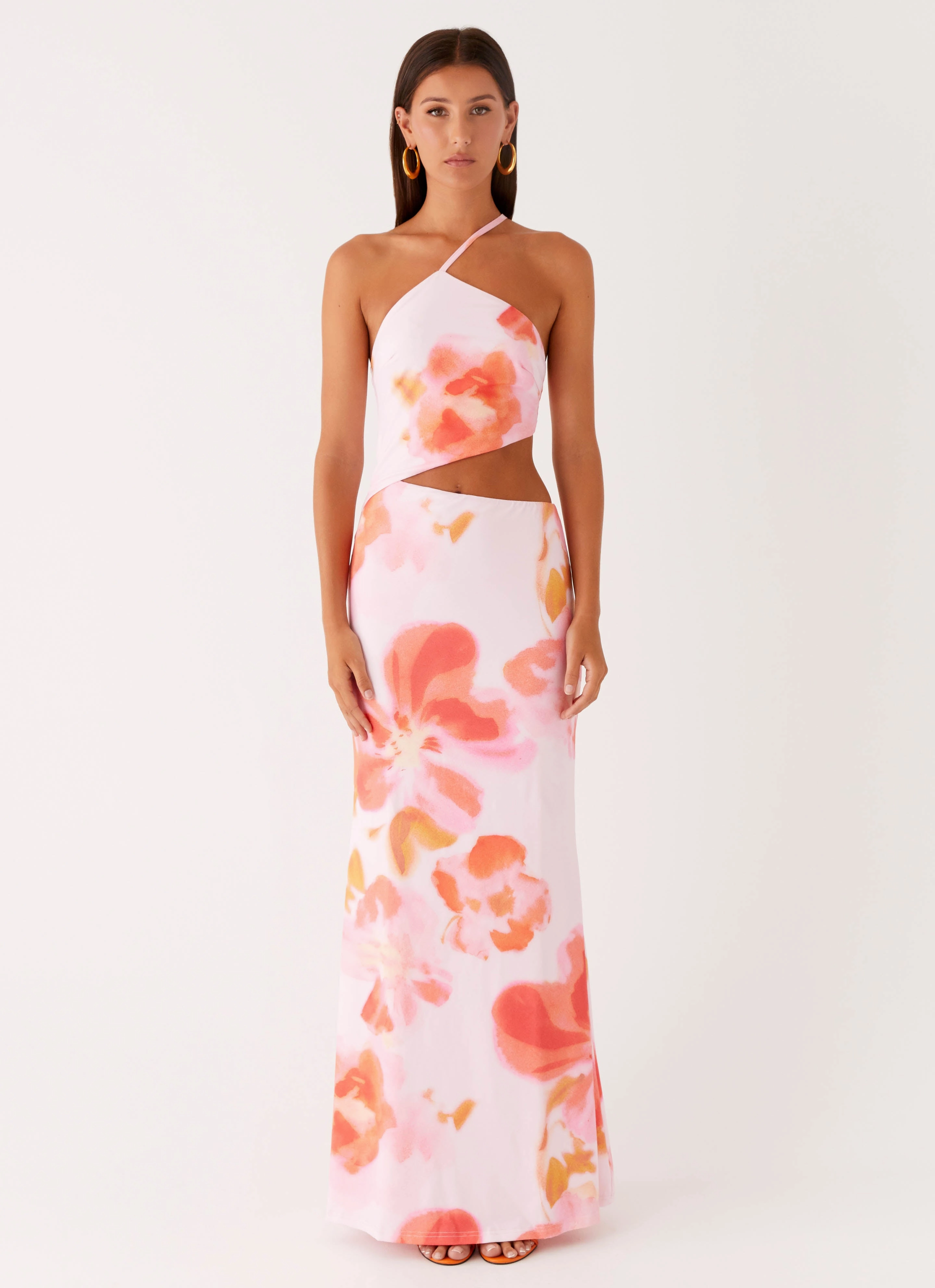 Artistic Detail Riano Cut Out Maxi Dress - Blushing Blossom
