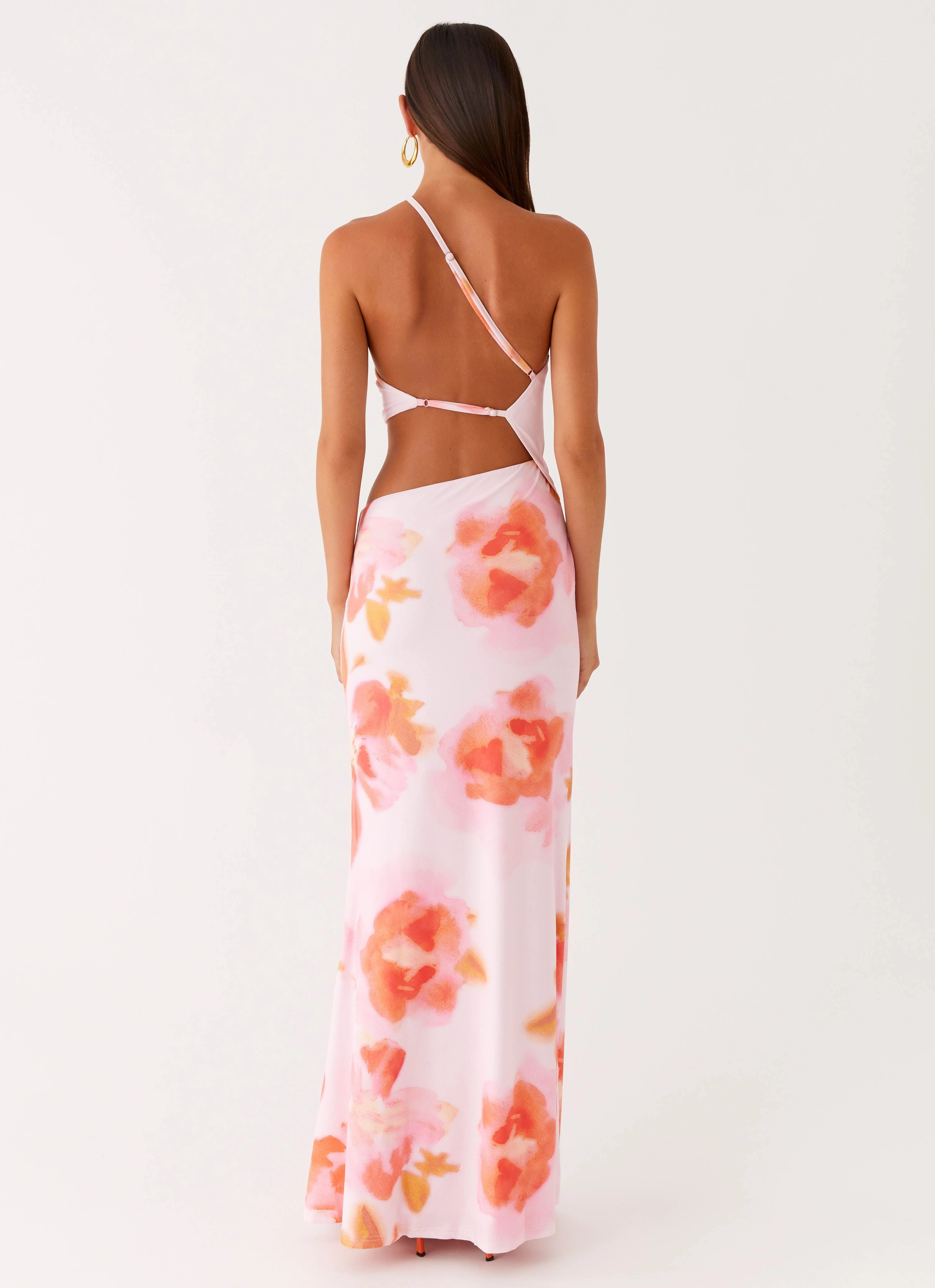 Riano Cut Out Maxi Dress - Blushing Blossom Recycled-Material