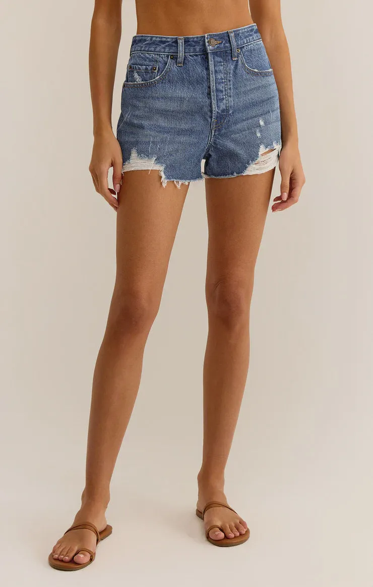 Classic Hi-Rise Denim Short - Vintage Indigo(FINAL SALE) Wind Resistance LowProfileWaistband