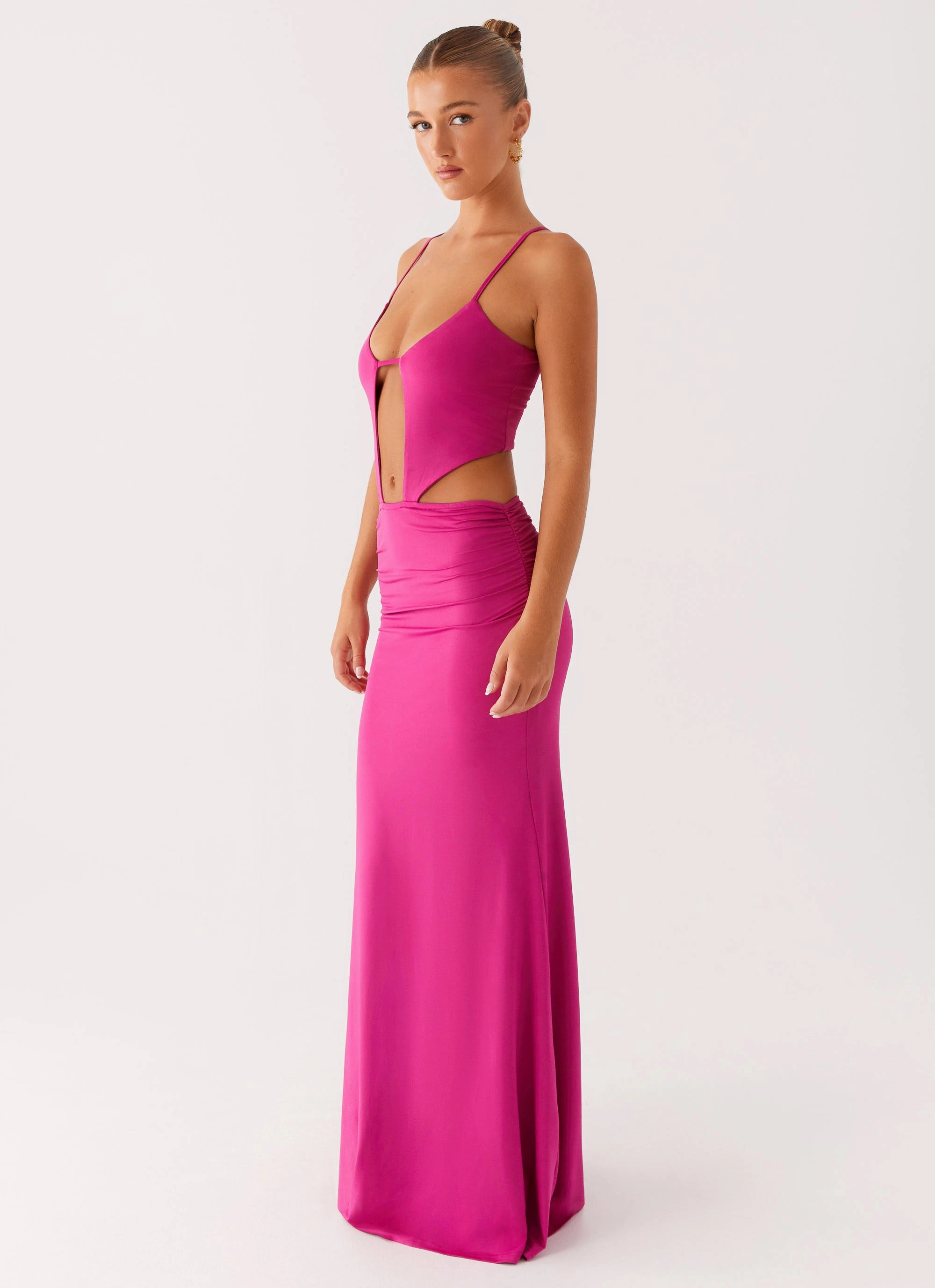 Calm Mood Headliner Maxi Dress - Fuchsia